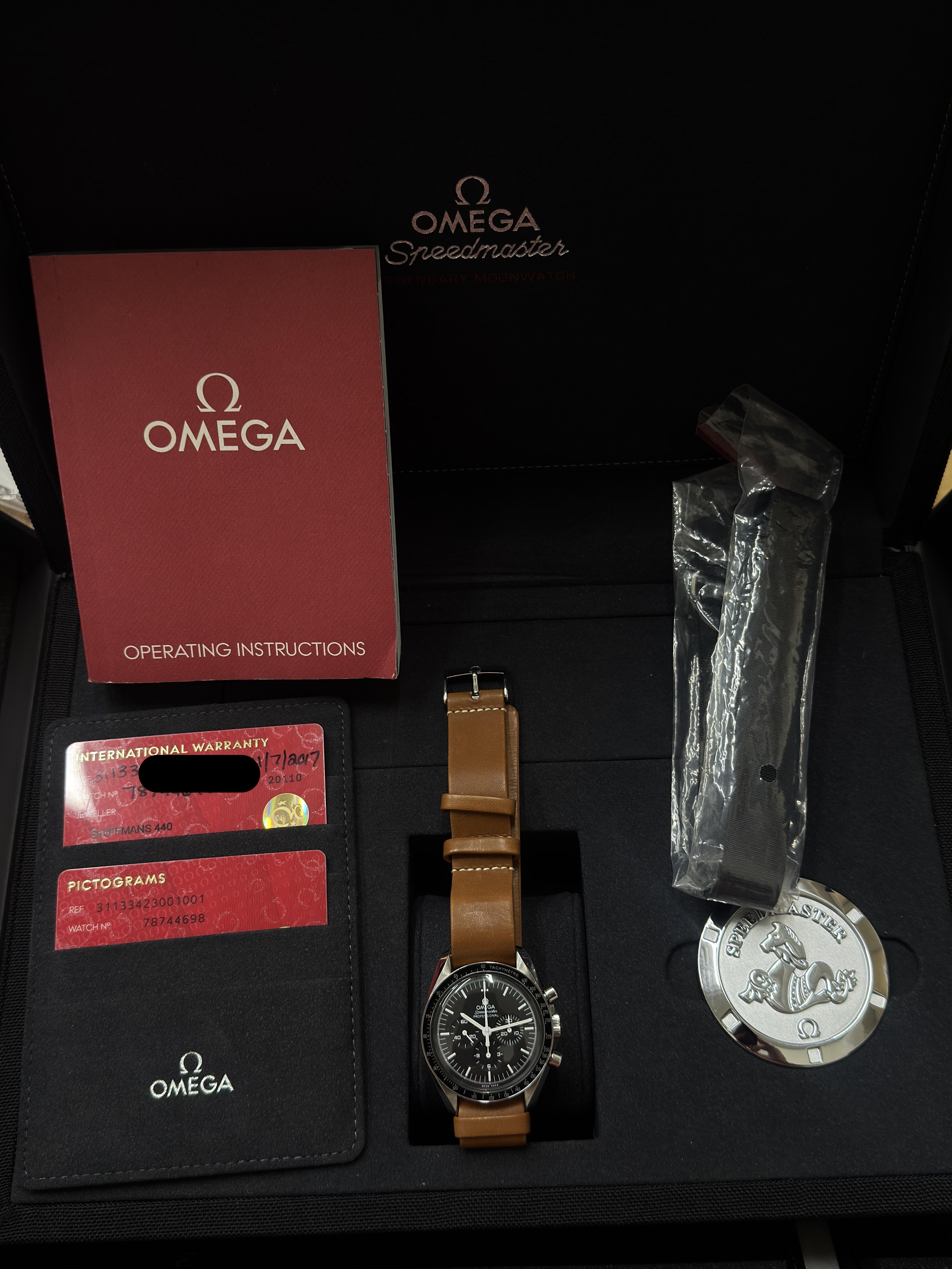 Omega Speedmaster Moonwatch Professional Chronograph Watch 311.33.42.30.01.001