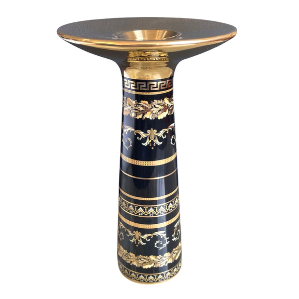 Versace by Rosenthal Virtus Gala Black Candle Holder 118641