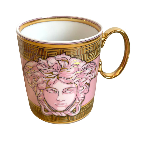 Versace by Rosenthal Medusa Amplified Pink Coin Mug With Handle 118629