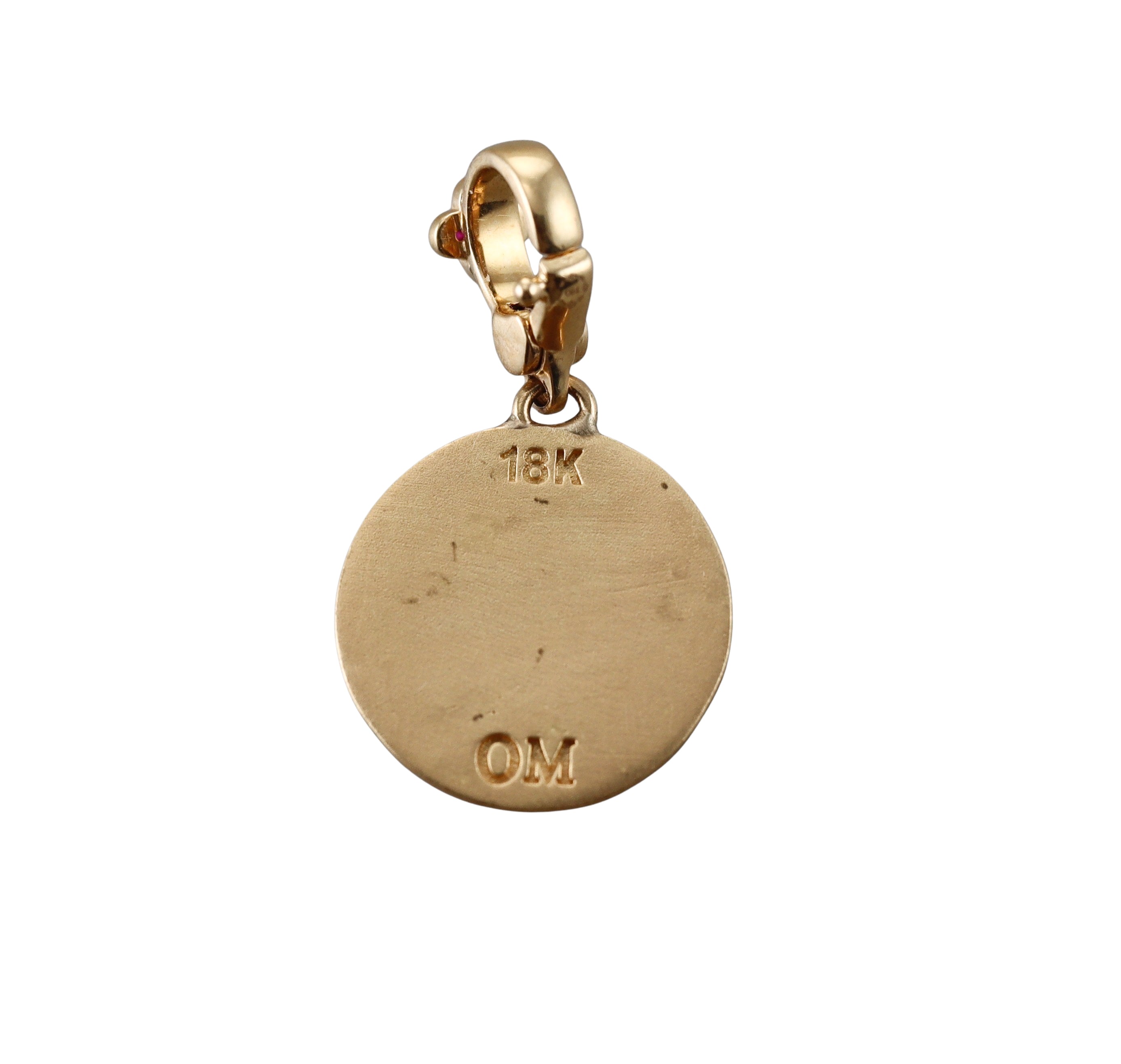Orly Marcel Gold Ruby Hamsa Hand of God Pendant