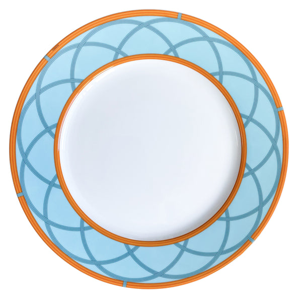 Hermes Siesta Island Blue Service Plate Charger Set of 2