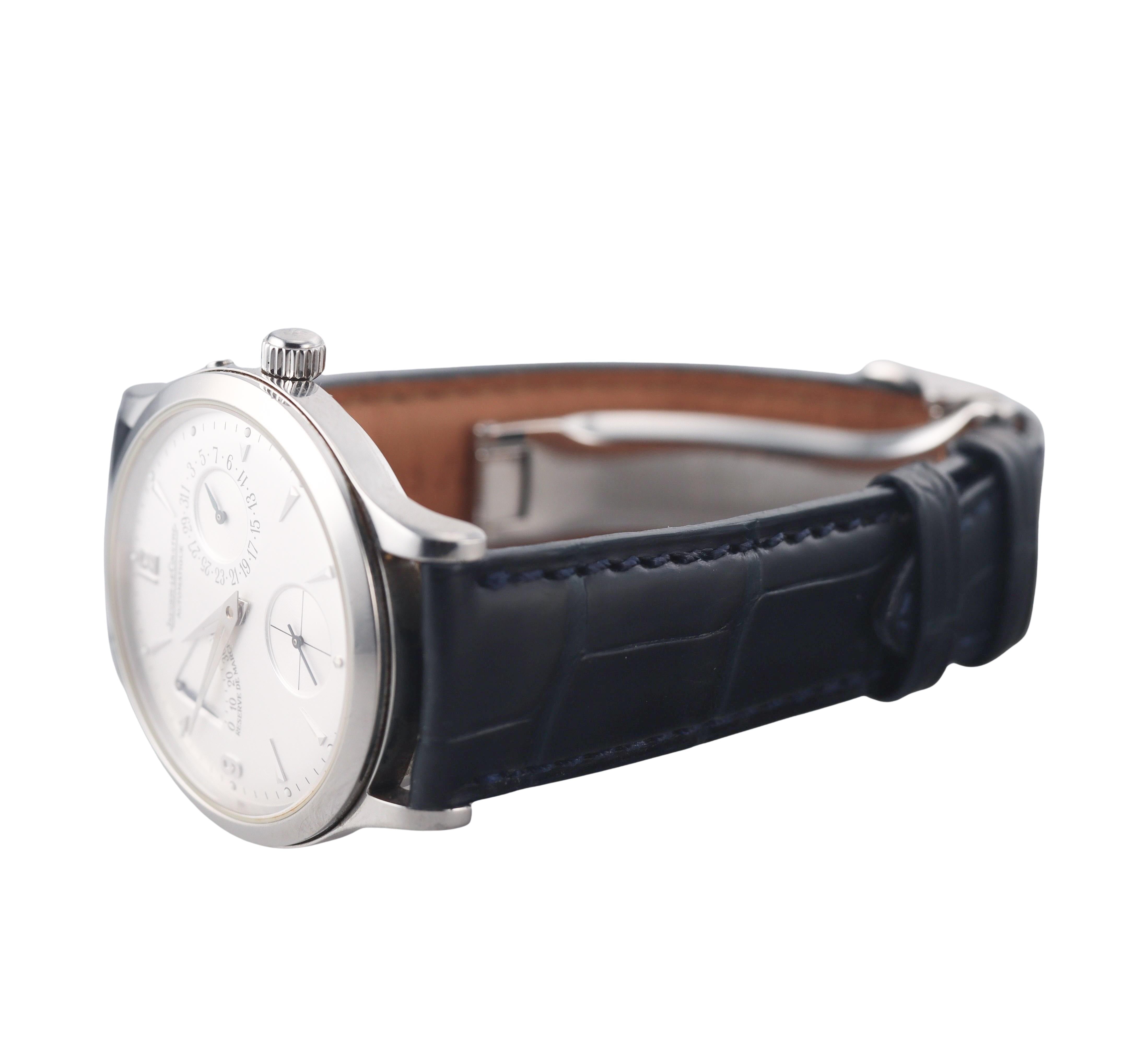 Jaeger LeCoultre Reserve De Marche Steel Automatic Watch 140.8.93.S