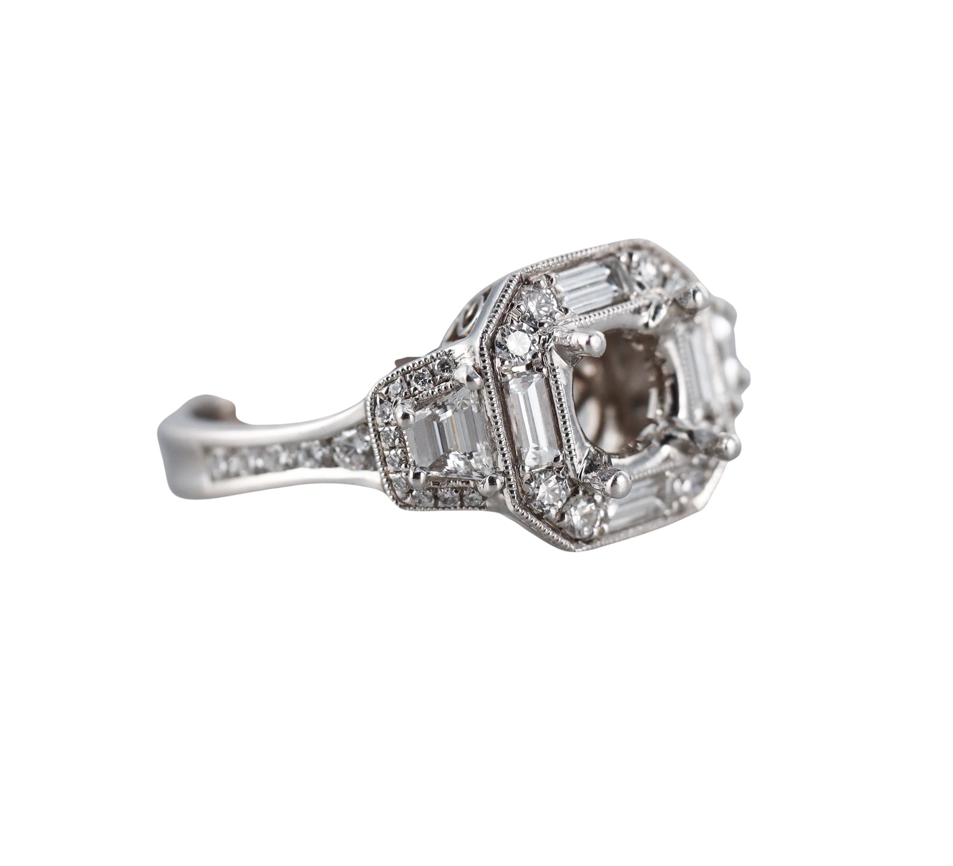 Simon G. Platinum Engagement Ring Setting