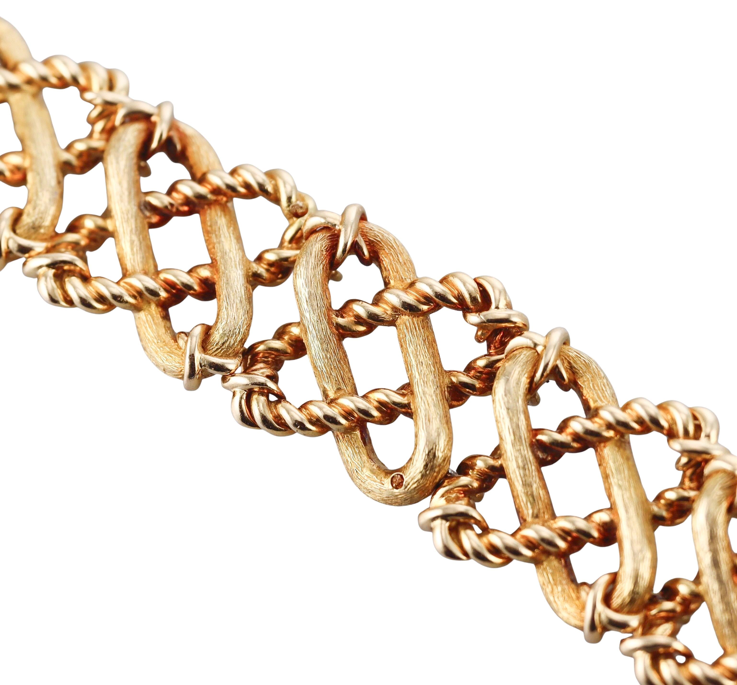 Tiffany & Co Schlumberger Gold Rope Link Bracelet