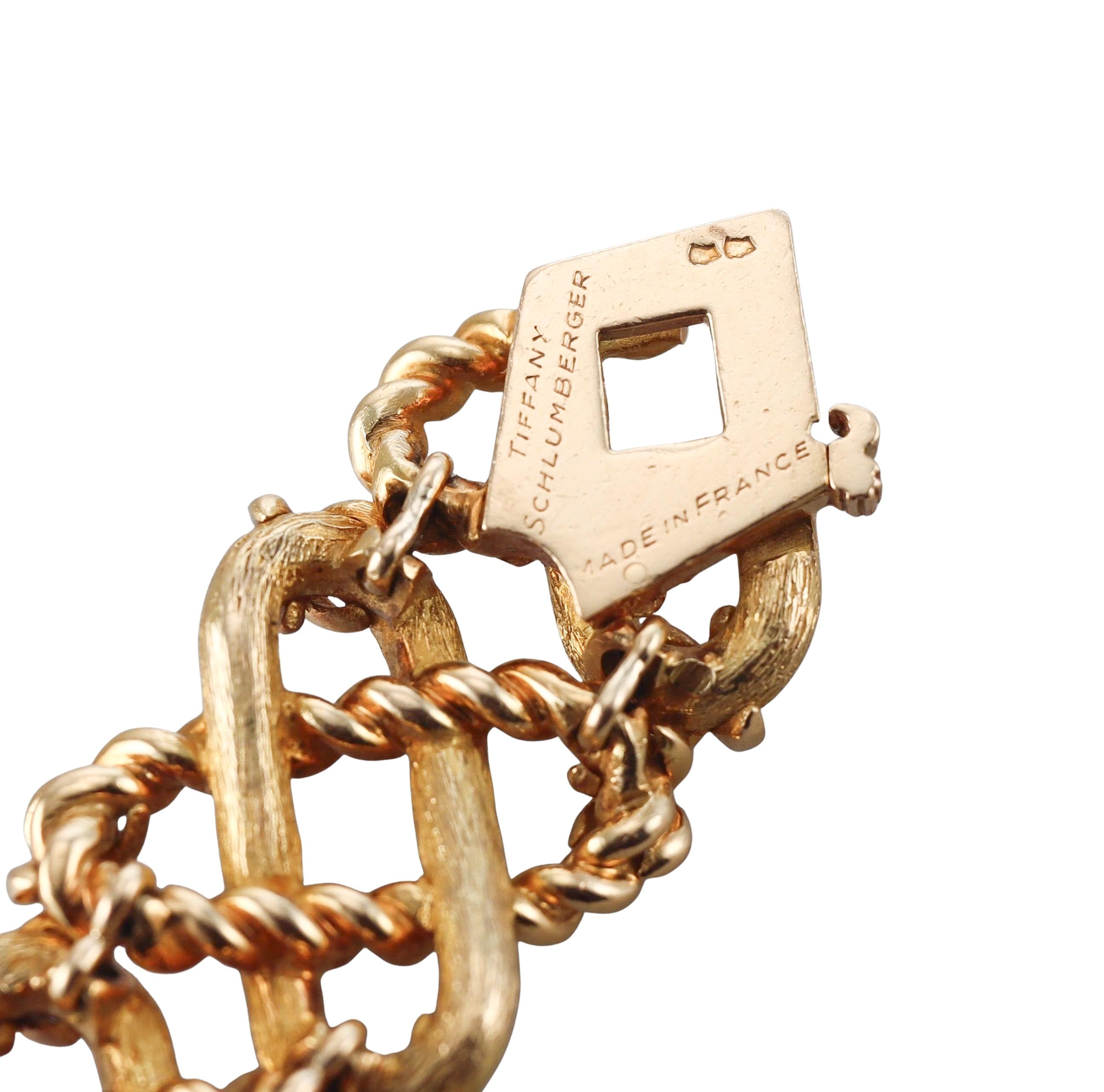 Tiffany & Co Schlumberger Gold Rope Link Bracelet