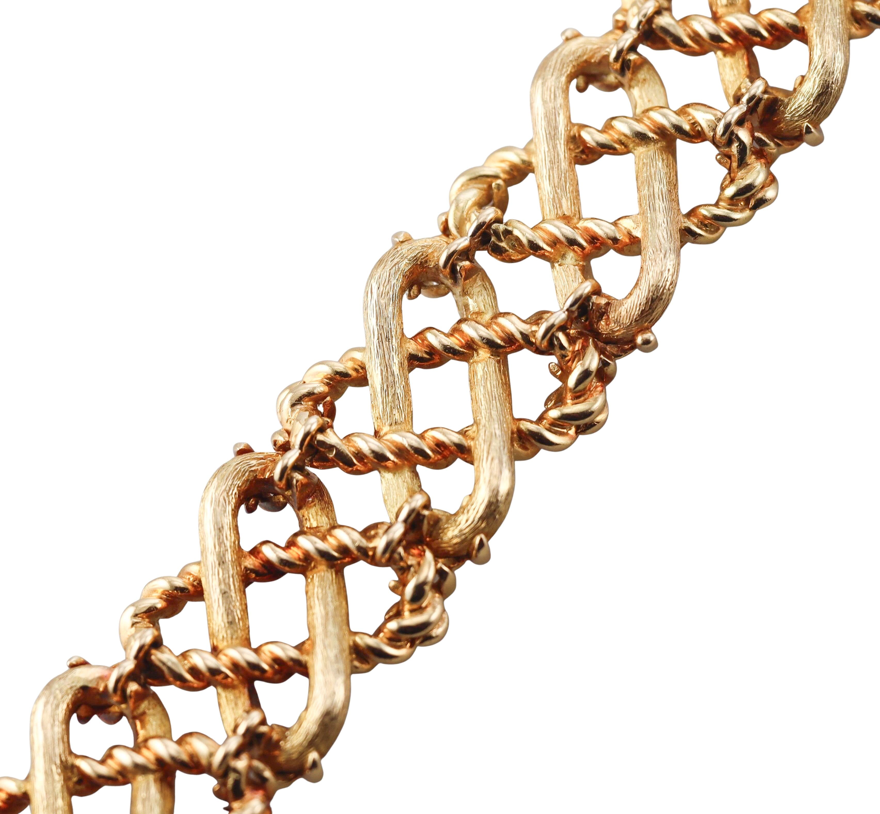 Tiffany & Co Schlumberger Gold Rope Link Bracelet