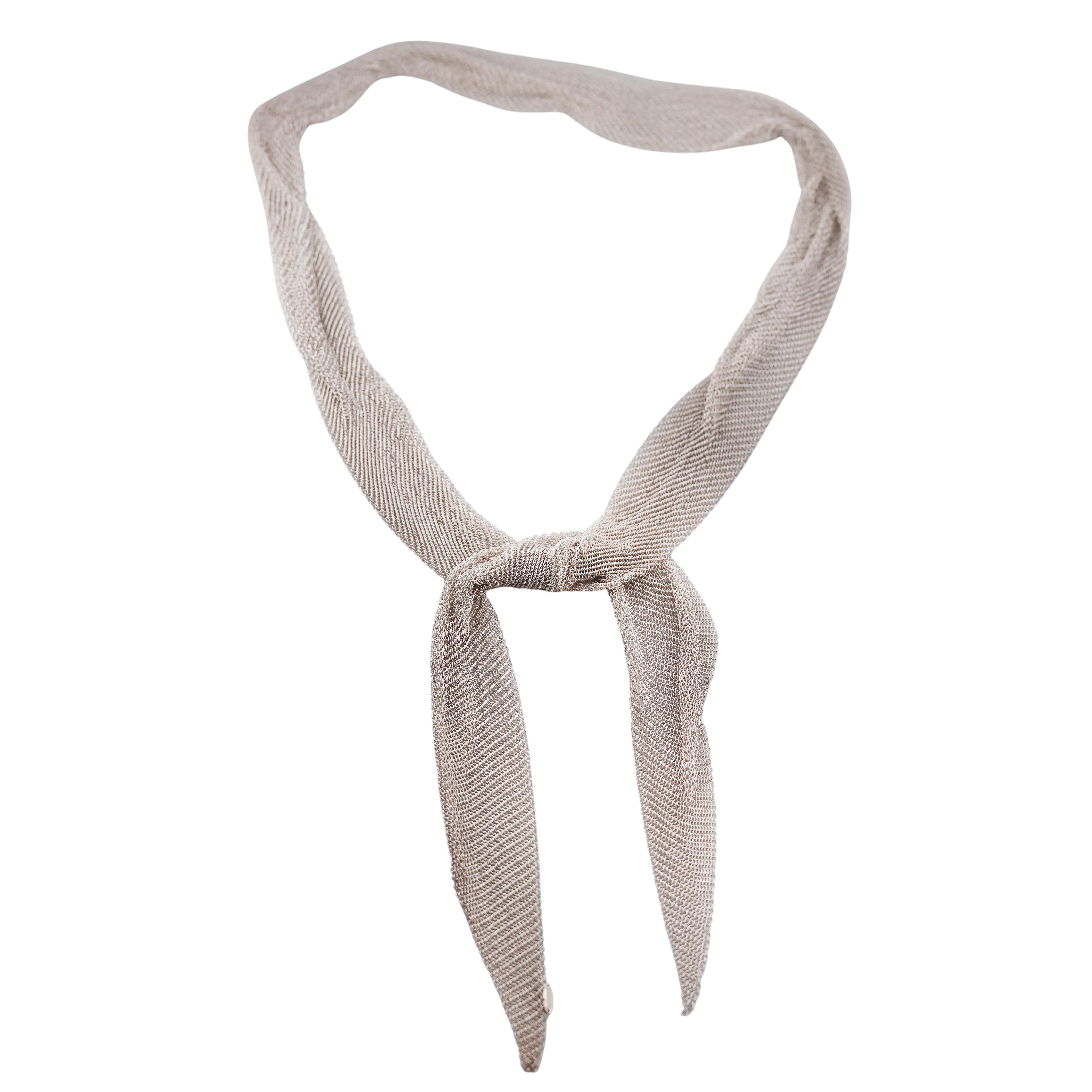 Tiffany & Co Elsa Peretti Silver Mesh Scarf Necklace
