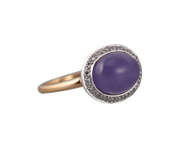 Mimi Milano Leela Lavender Jade Diamond 18k Gold Ring