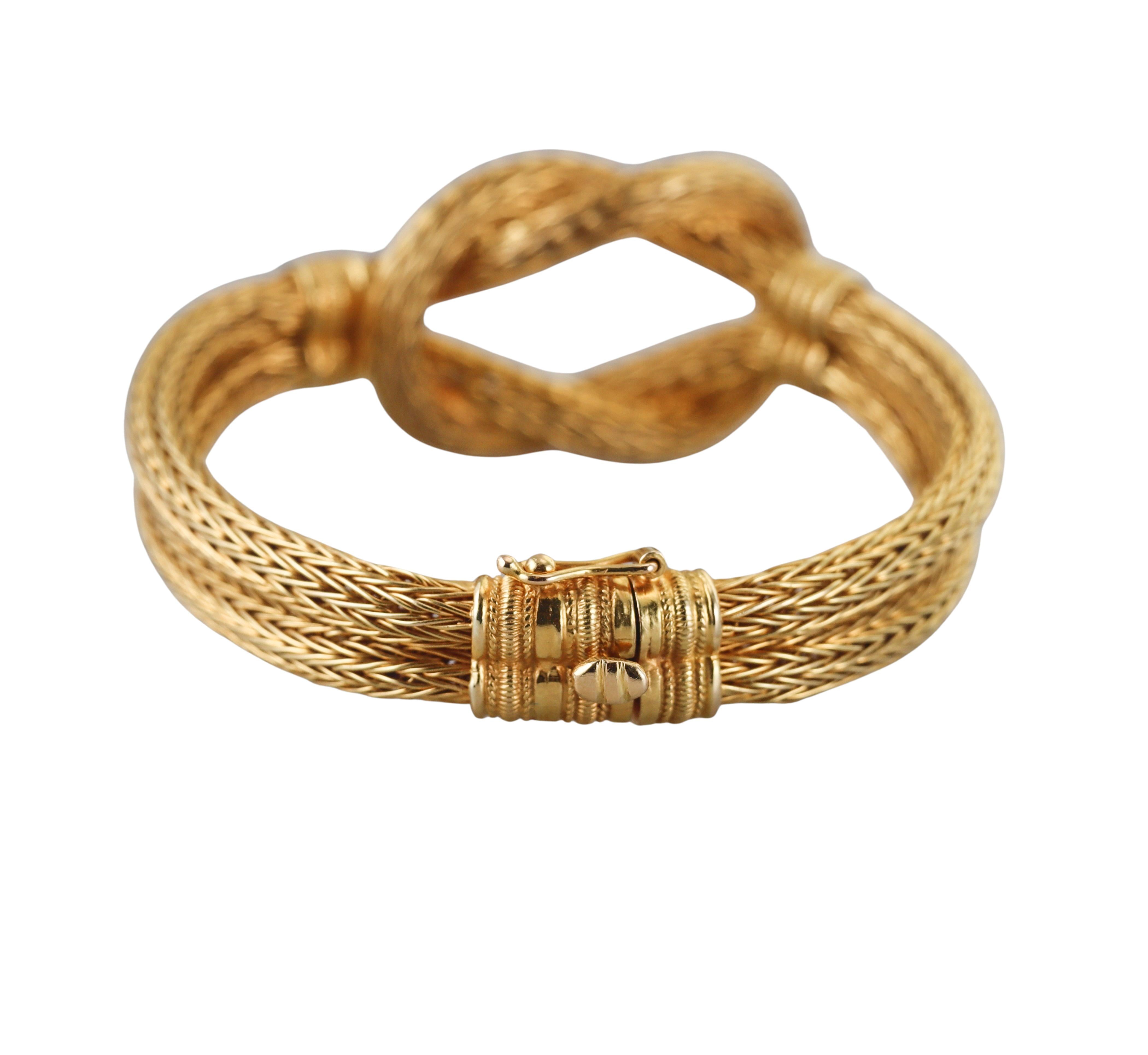 Lalaounis Greece Hercules Knot Gold Bracelet
