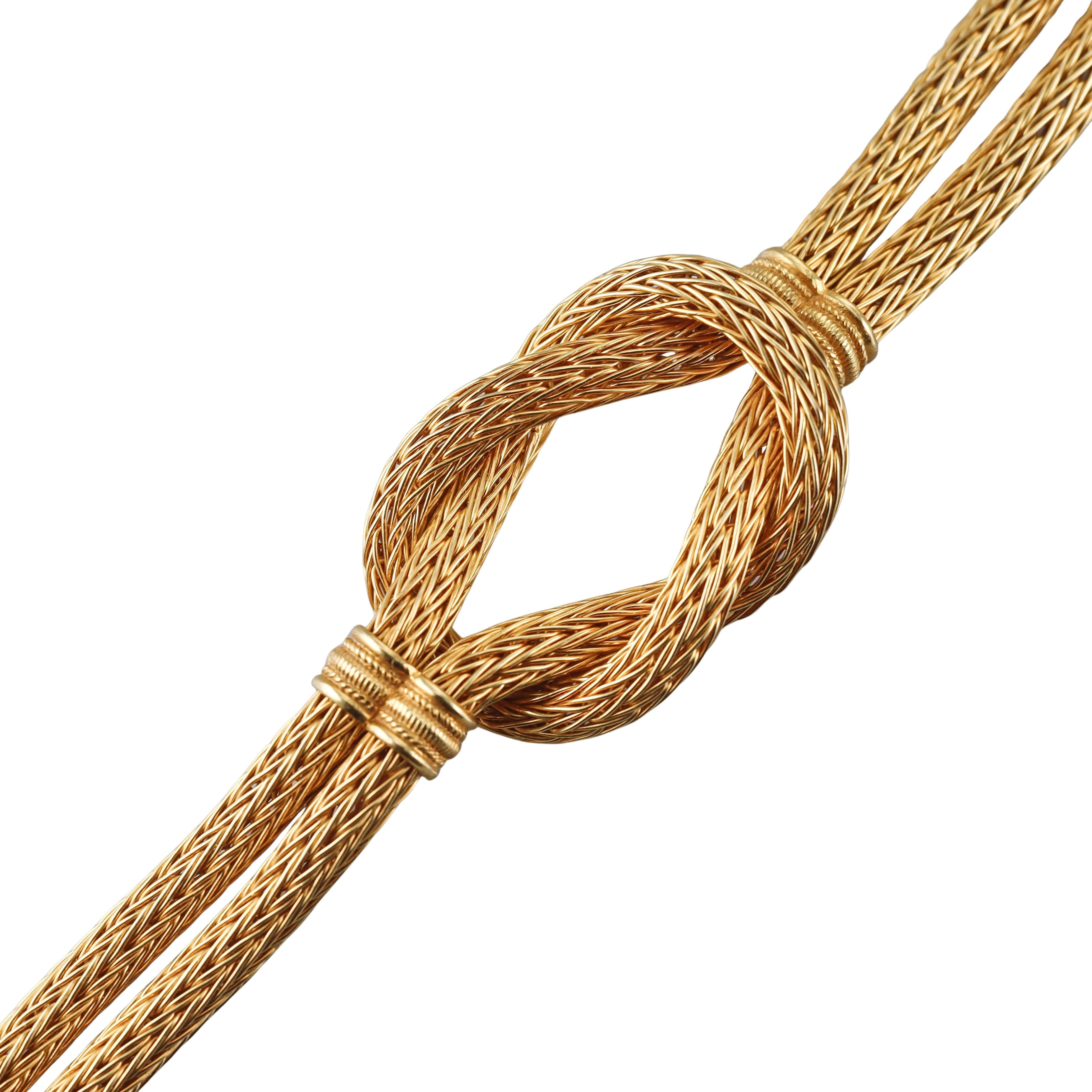 Lalaounis Greece Hercules Knot Gold Bracelet