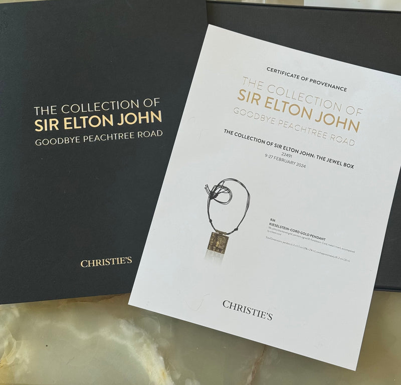 Sir Elton John Kieselstein Cord Gold Women of the World Pendant Necklace