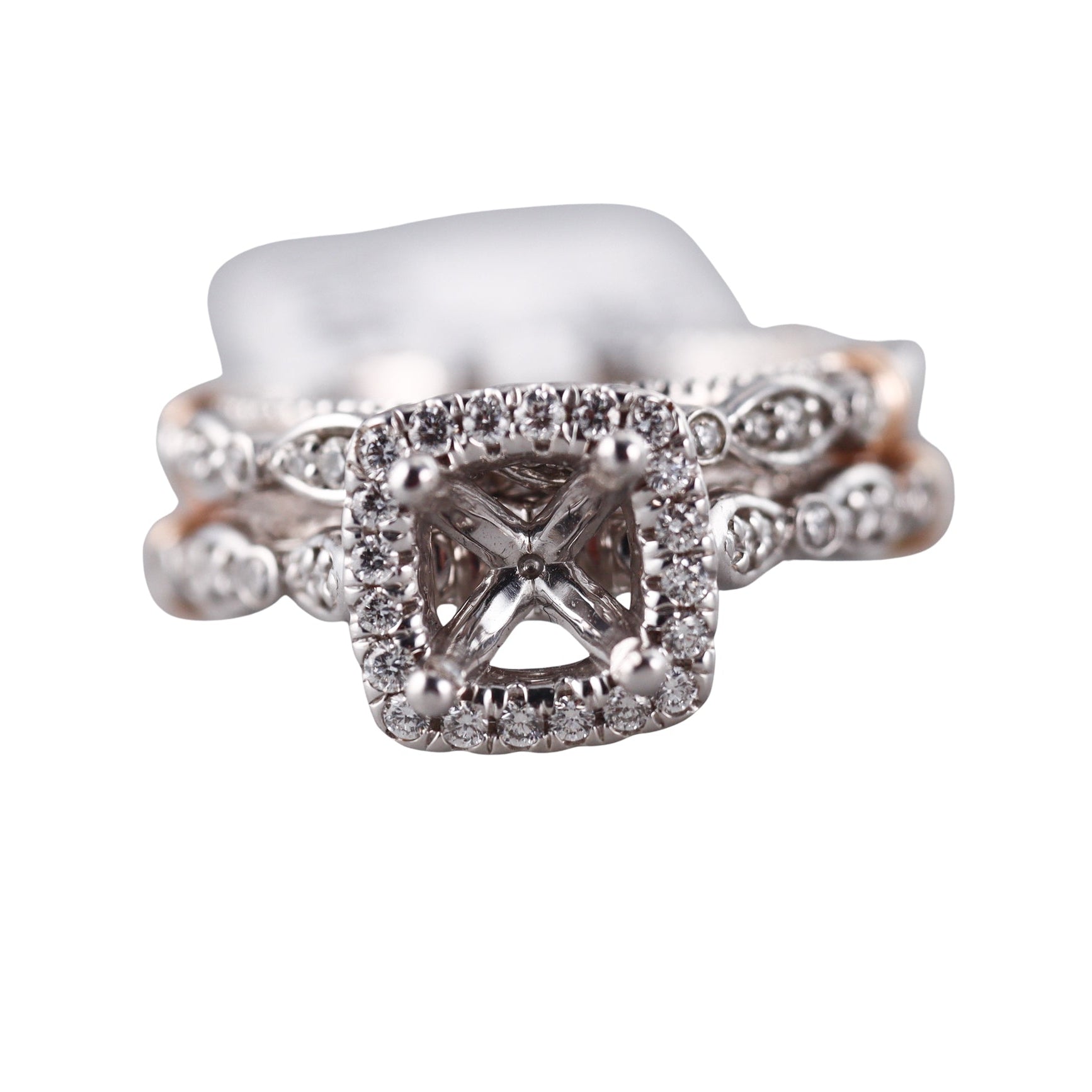 Verragio Parisian Gold Engagement Wedding Ring Setting Set