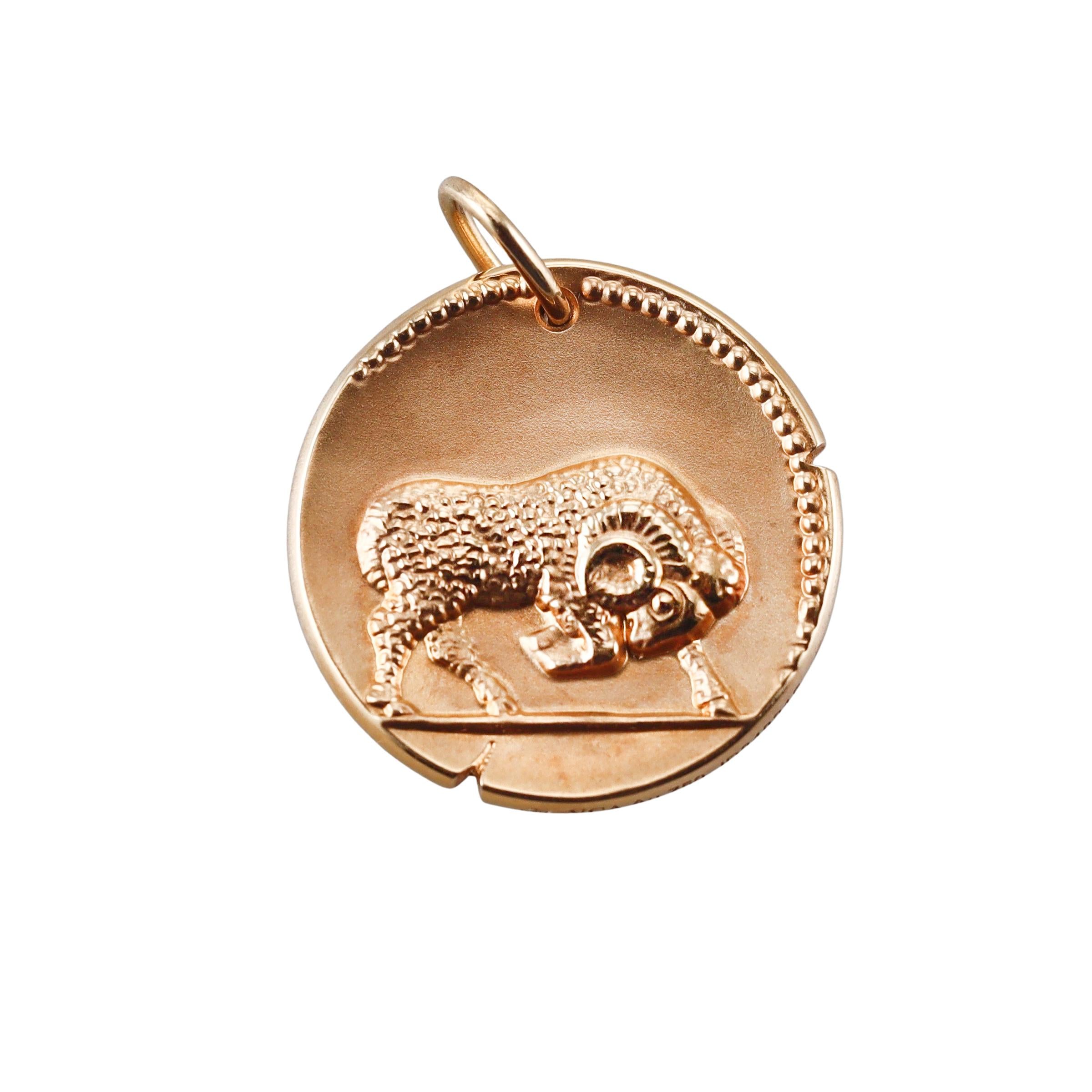 Van Cleef & Arpels Zodiaque Aries Zodiac Sign Gold Pendant