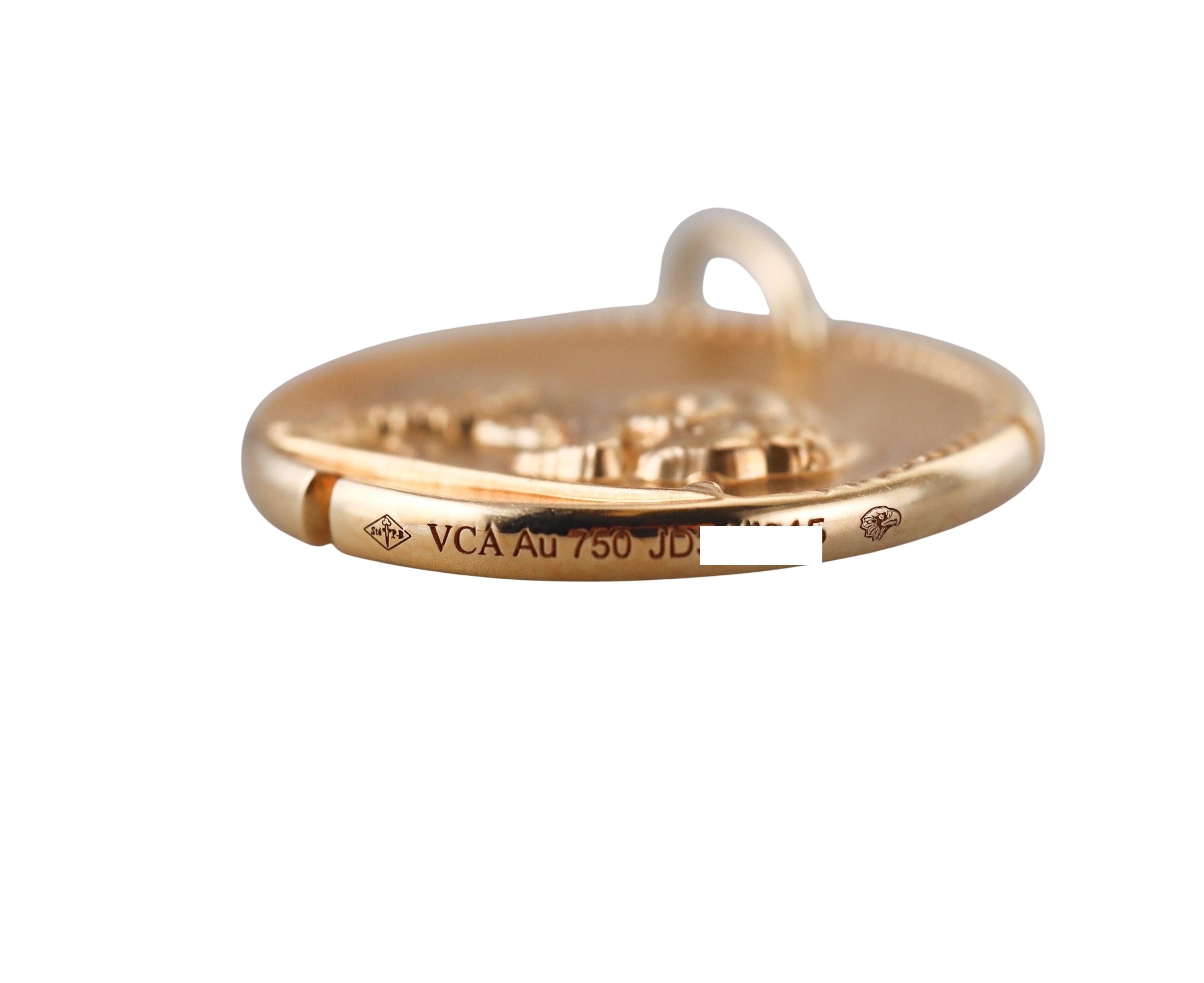 Van Cleef & Arpels Zodiaque Aries Zodiac Sign Gold Pendant