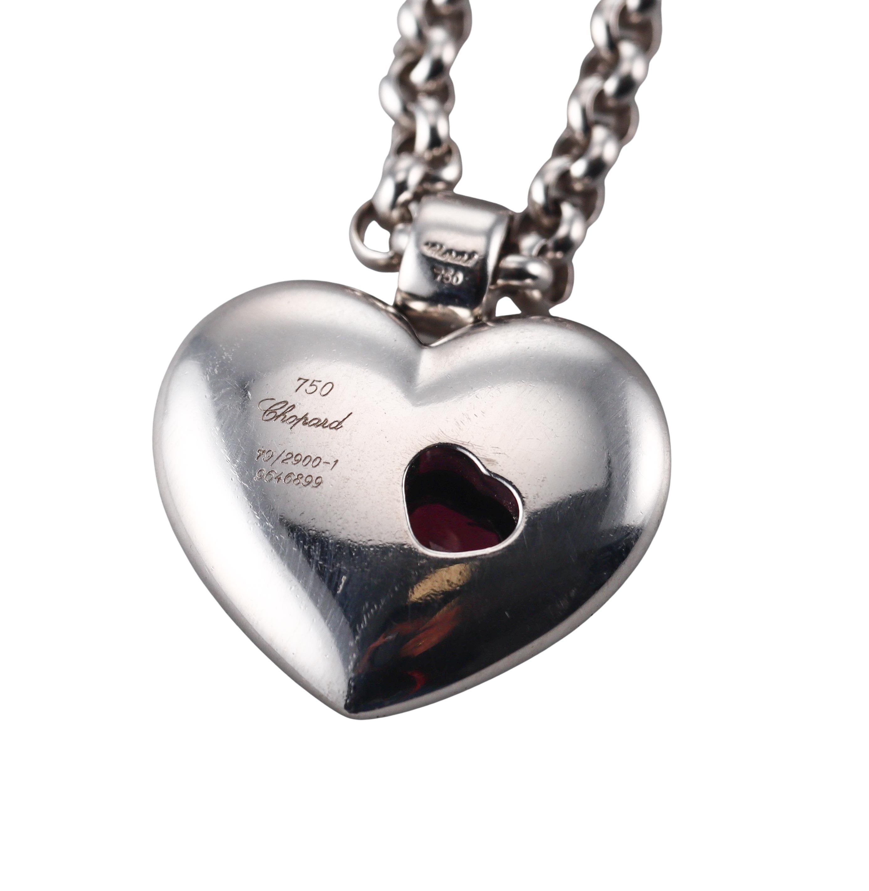 Chopard Love Ruby Heart Diamond Gold Pendant Necklace 79/2900/1
