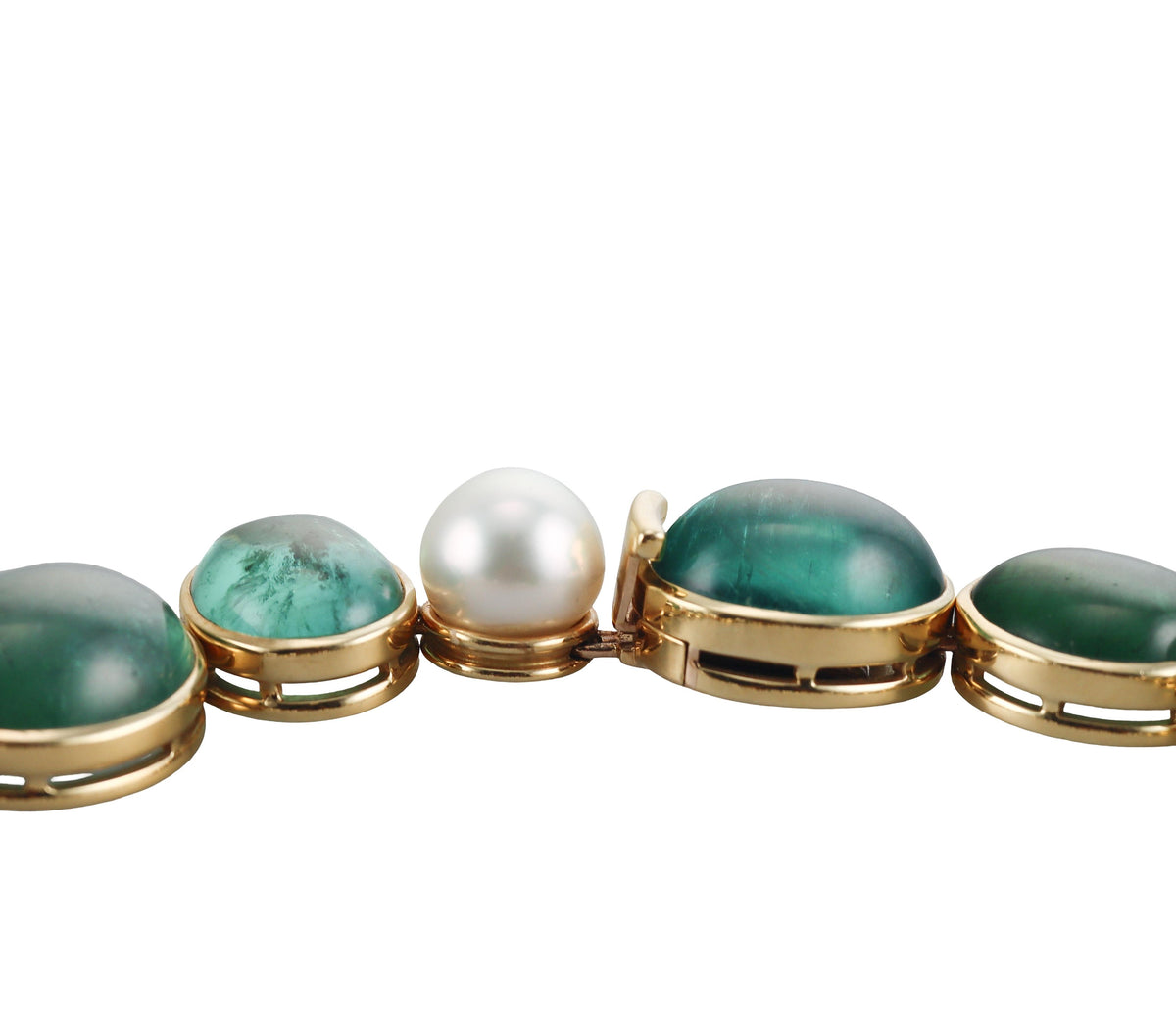Leo de Vroomen Aquamarine Pearl Gold Necklace Earrings Bracelet Suite