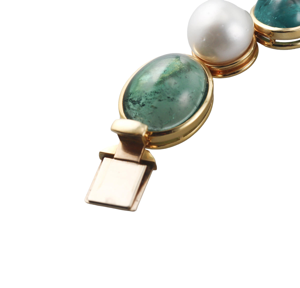 Leo de Vroomen Aquamarine Pearl Gold Necklace Earrings Bracelet Suite