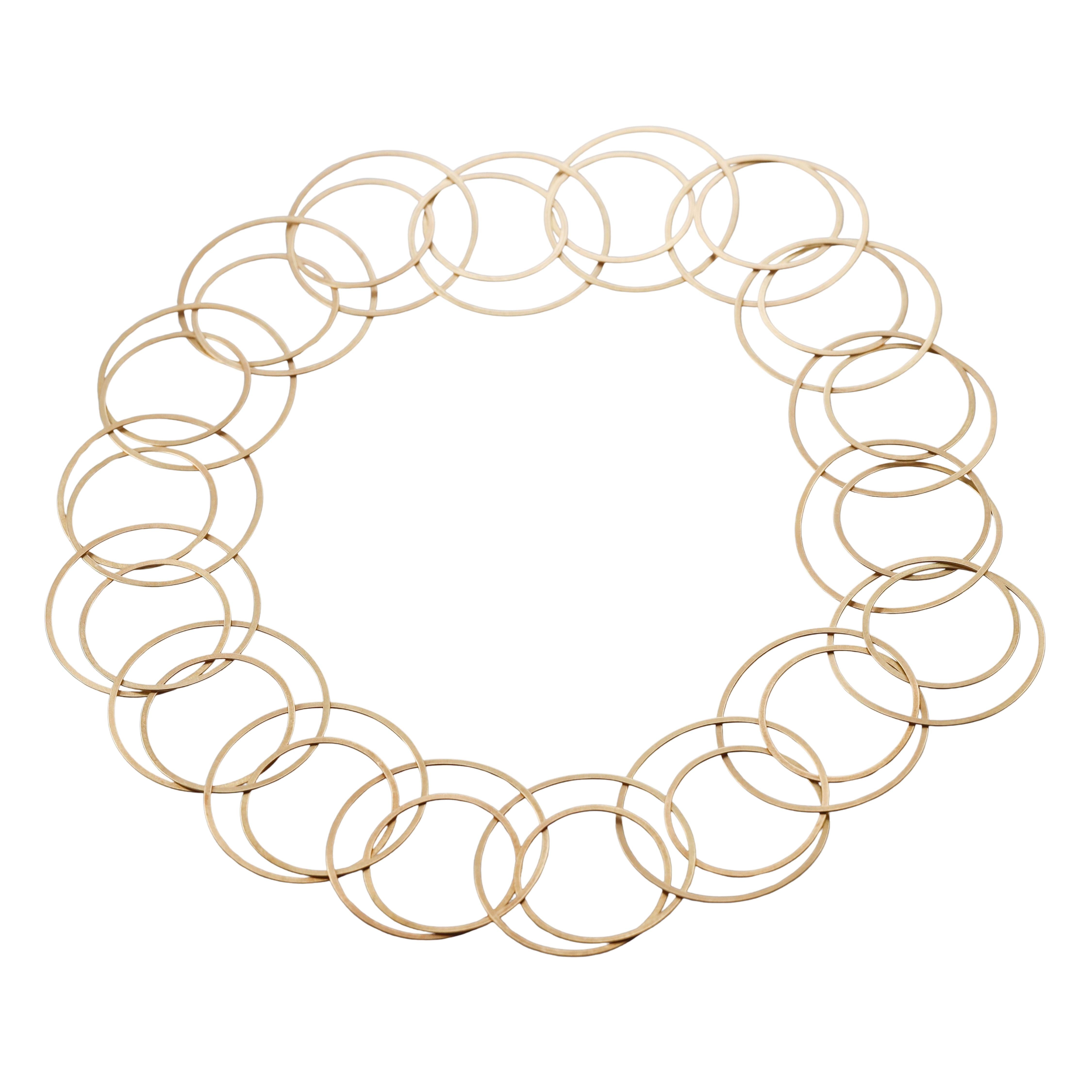 Niessing Modernist Gold Circle Link Necklace