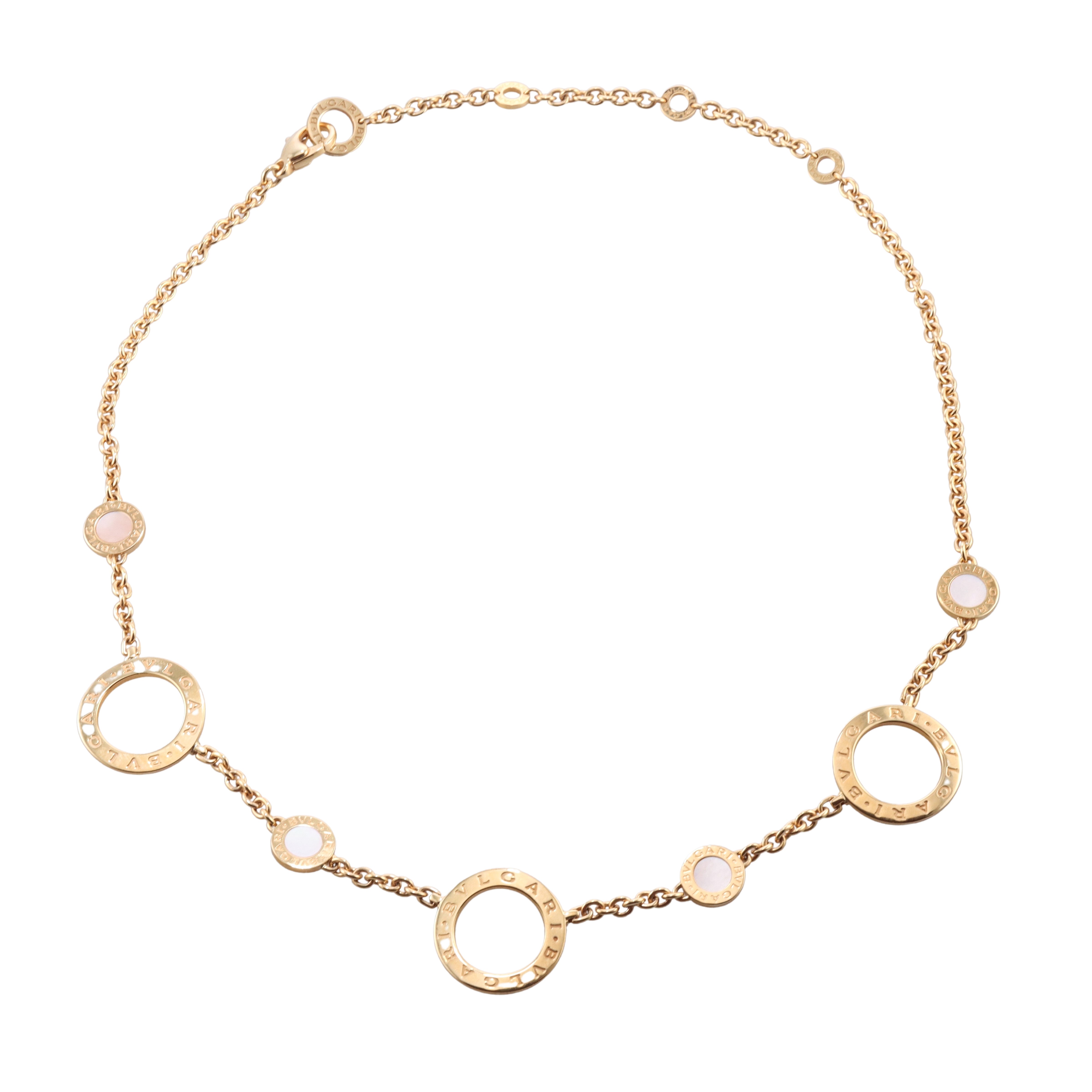 Bulgari Mother of Pearl Gold Necklace