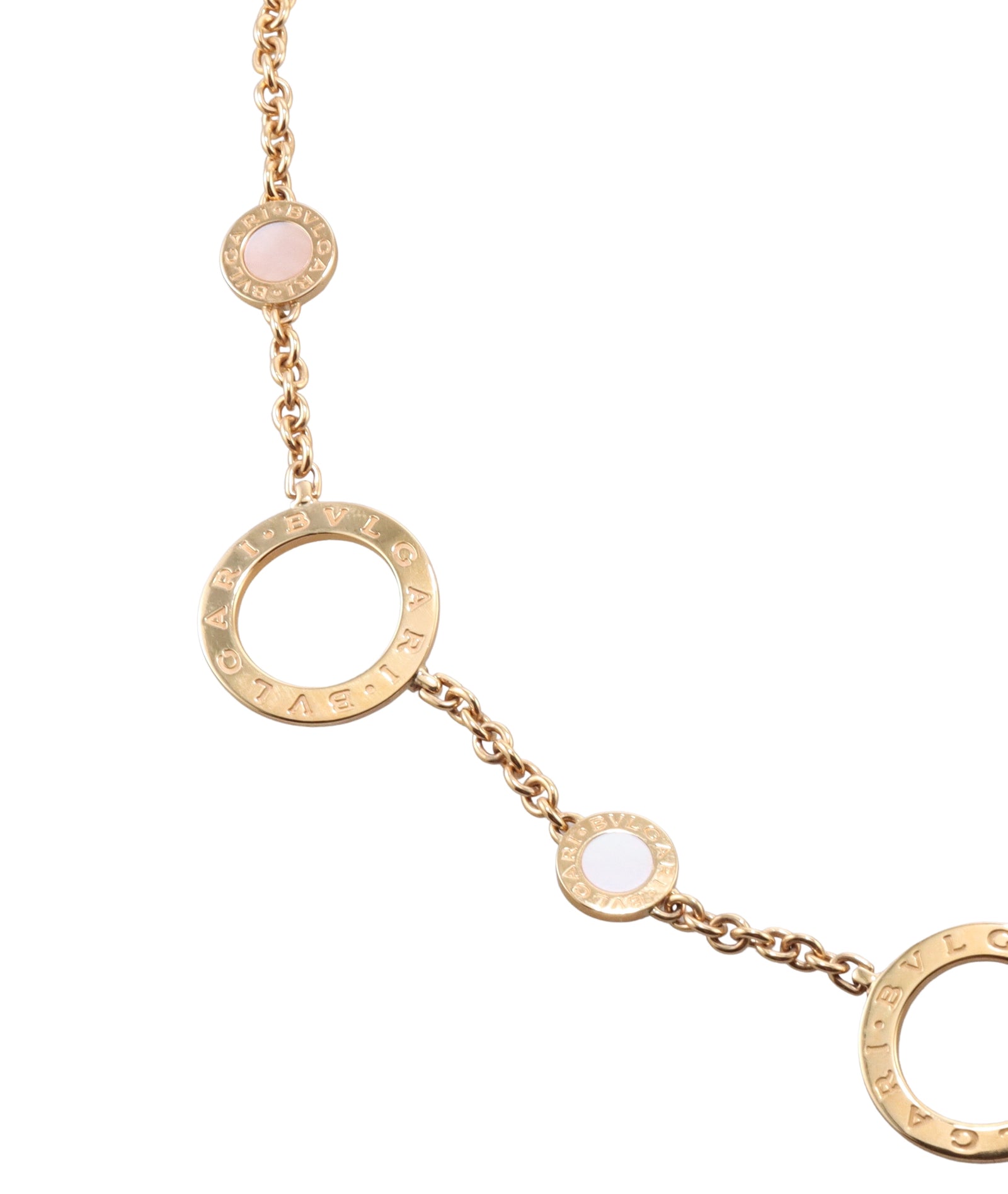 Bulgari Mother of Pearl Gold Necklace Oak Gem