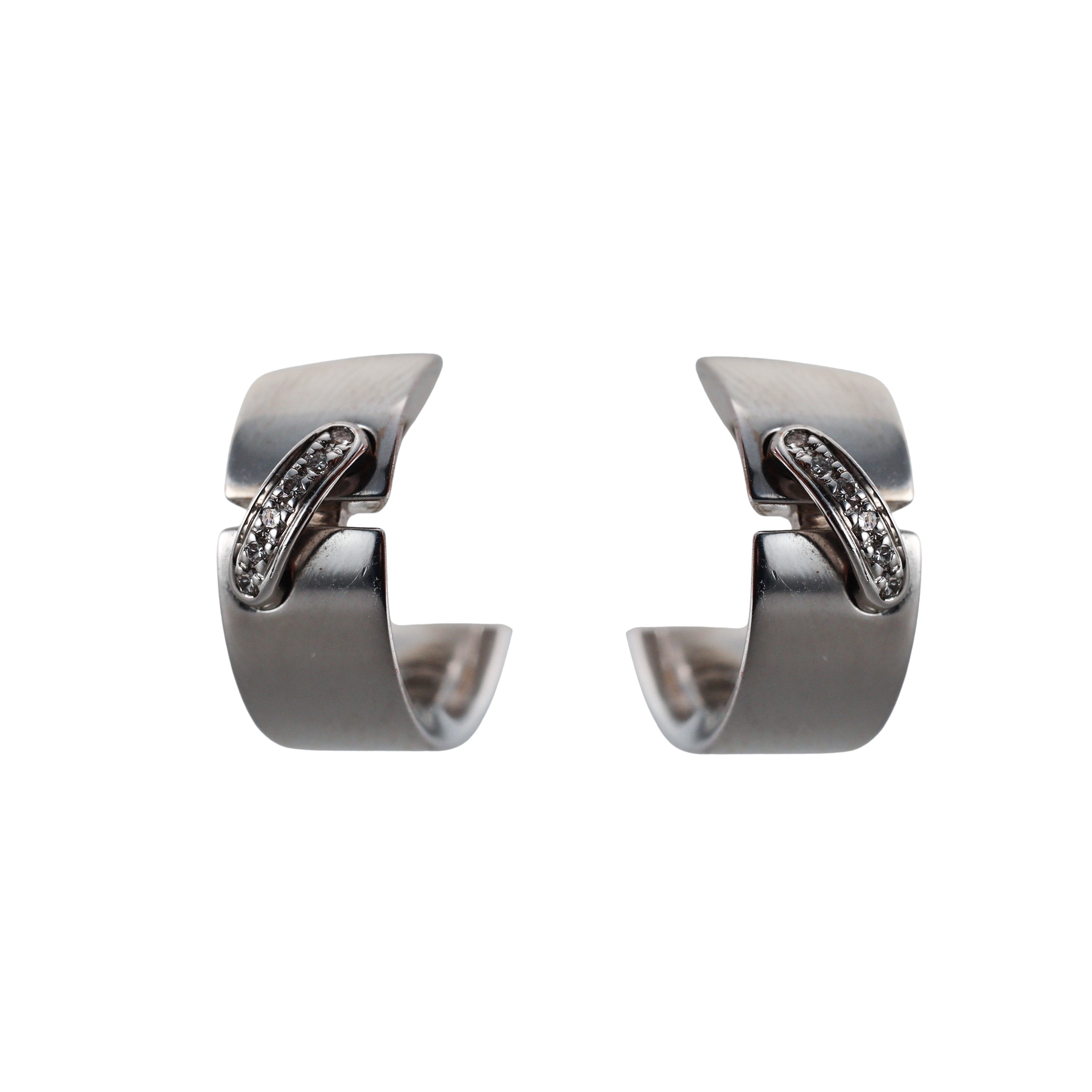 Chaumet Liens Evidence White Gold Diamond Hoop Earrings