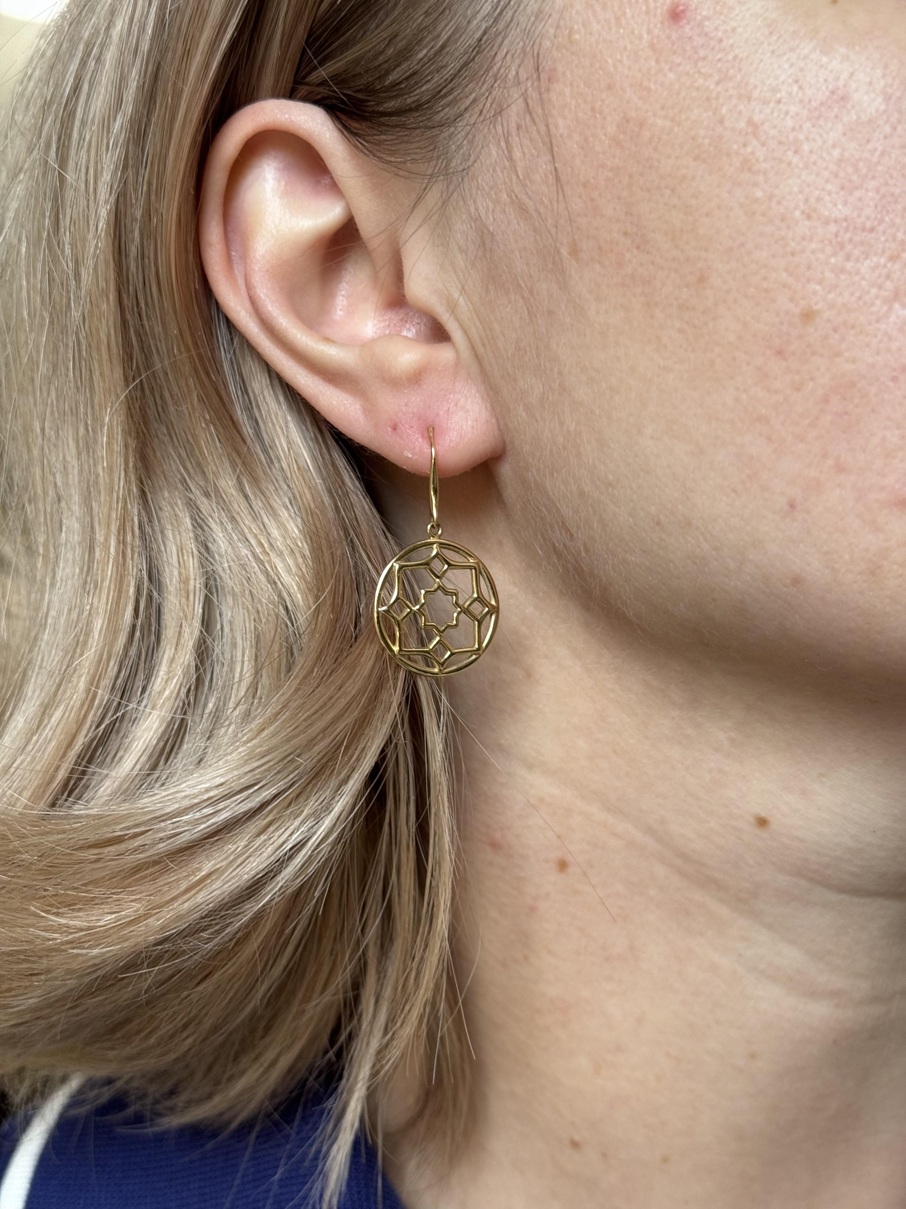 Tiffany & Co Paloma Picasso Zellige Gold Drop Earrings