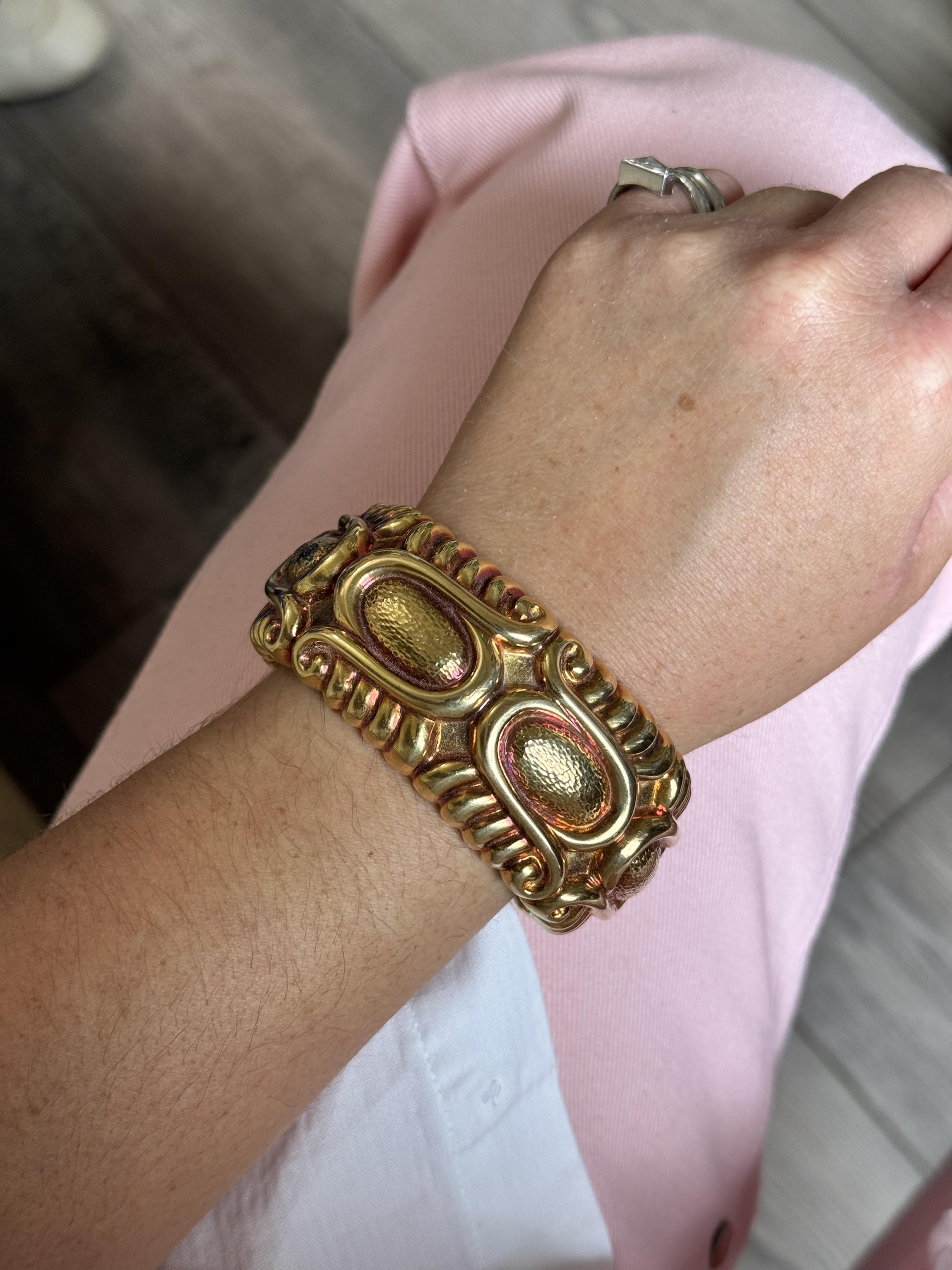 David Webb Vintage Gold Cuff Bracelet