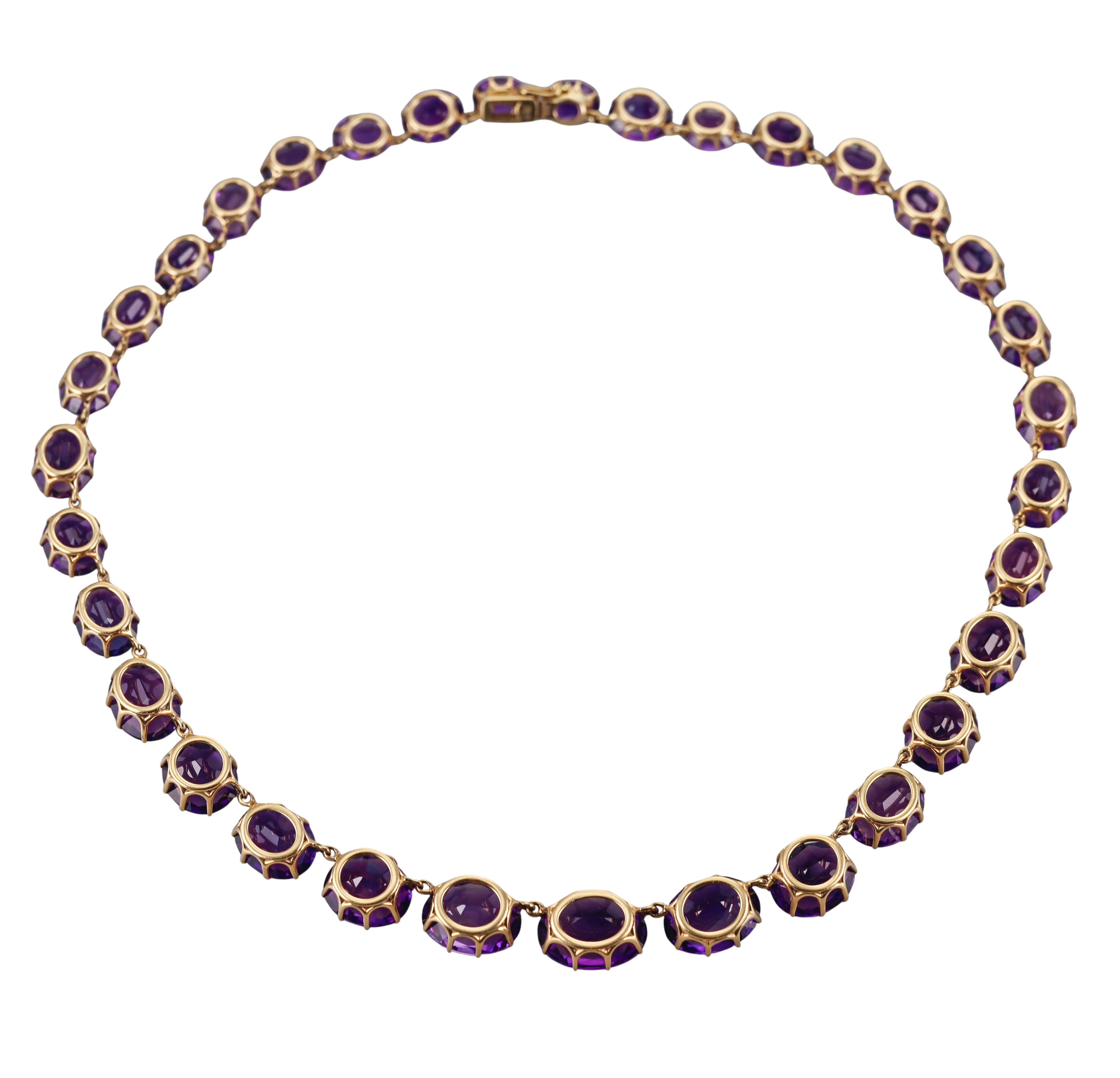 Fred Leighton Amethyst Gold Necklace