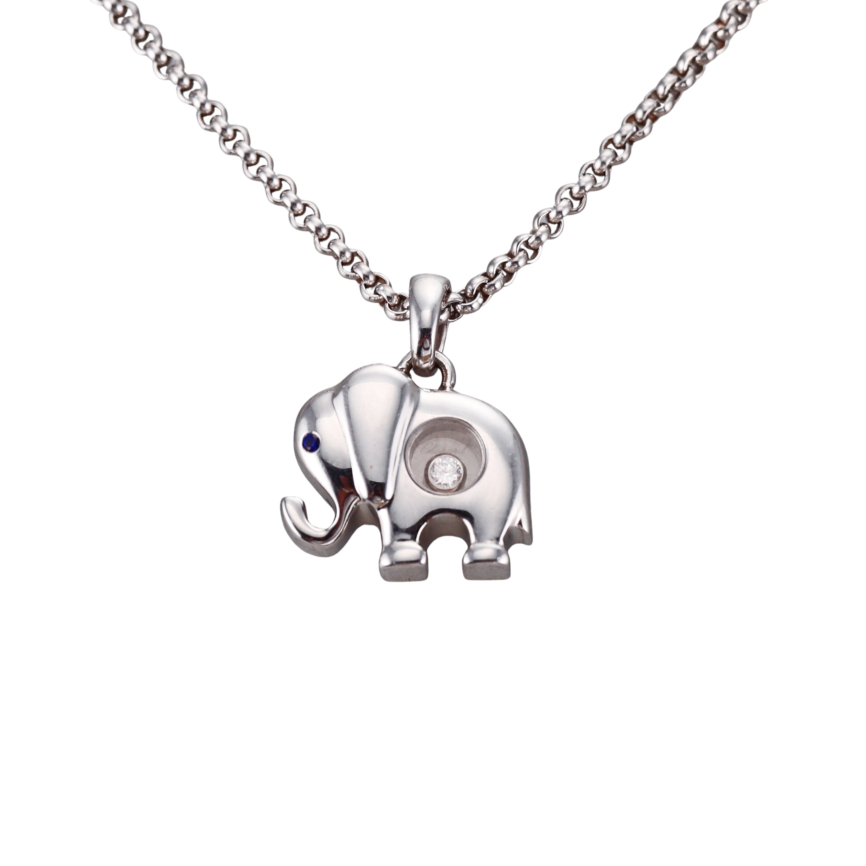 Chopard Happy Diamonds Gold Elephant Pendant Necklace 79/2189