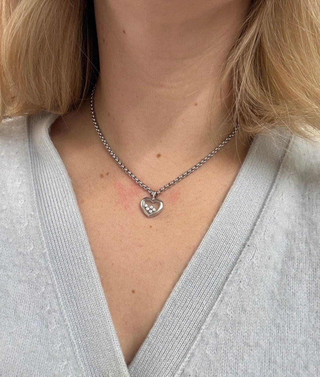 Chopard Happy Hearts Diamond Gold Pendant Necklace 79/4612-20