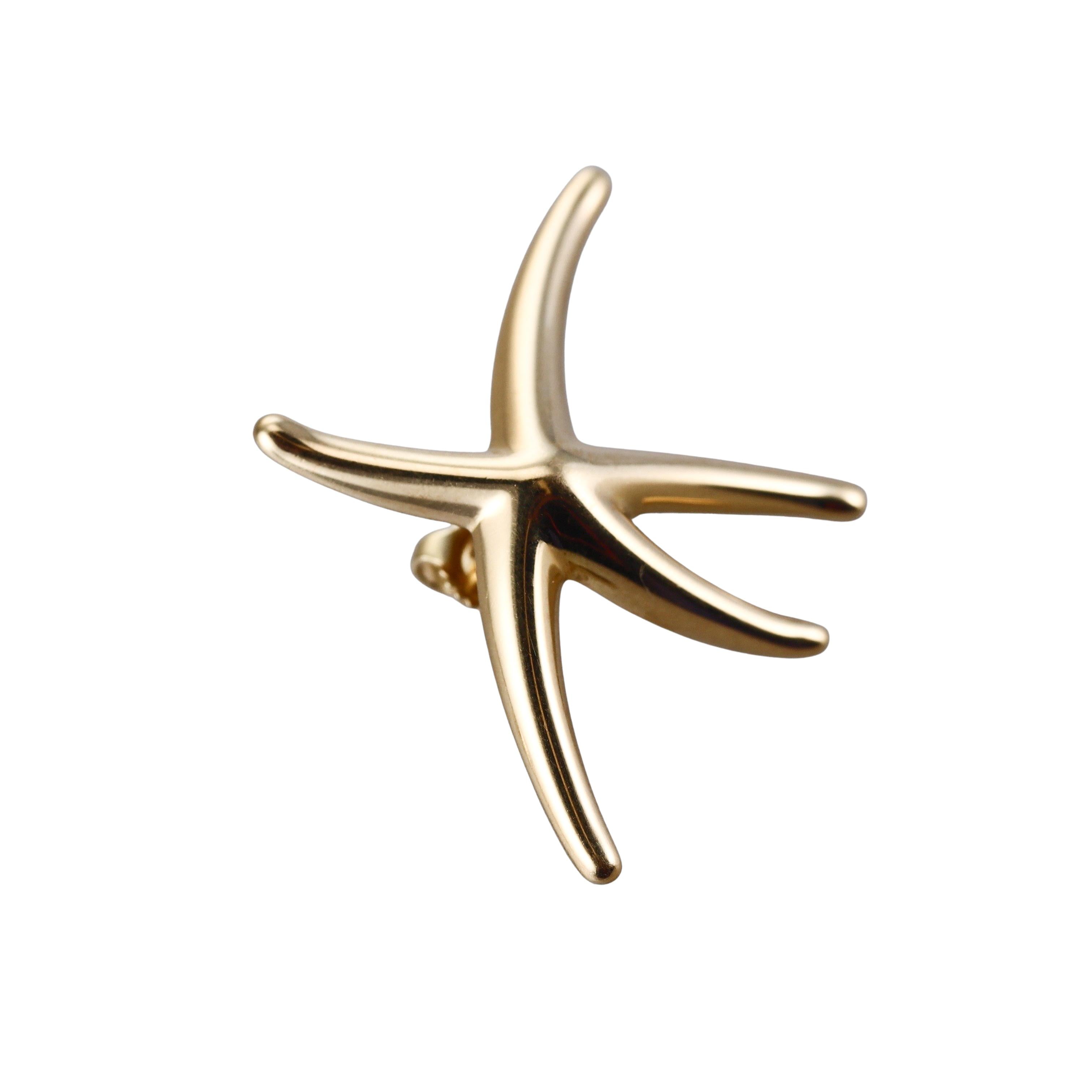 Tiffany & Co Elsa Peretti Gold Starfish Earrings