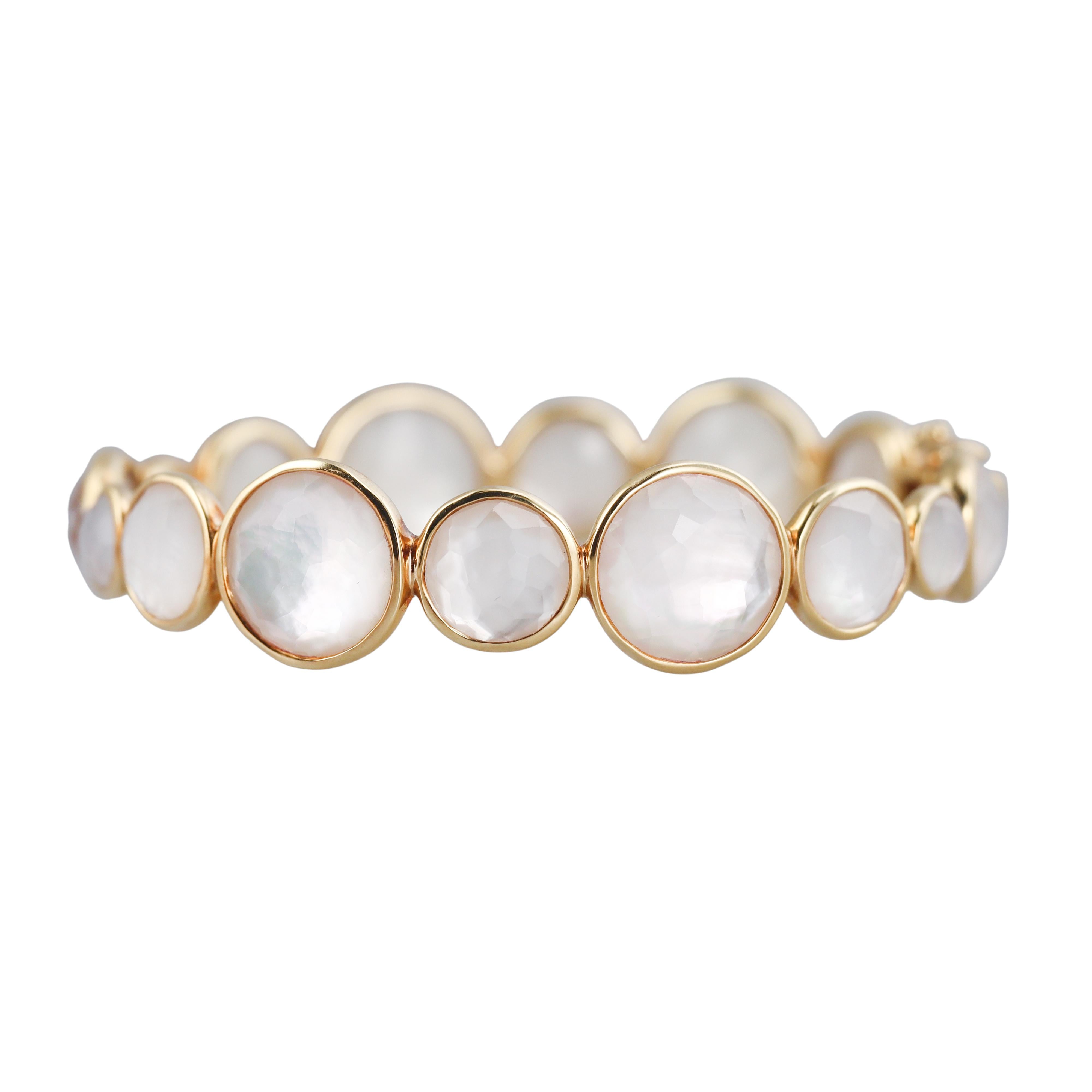 Ippolita Rock Candy Mother of Pearl Quartz Gold Bracelet