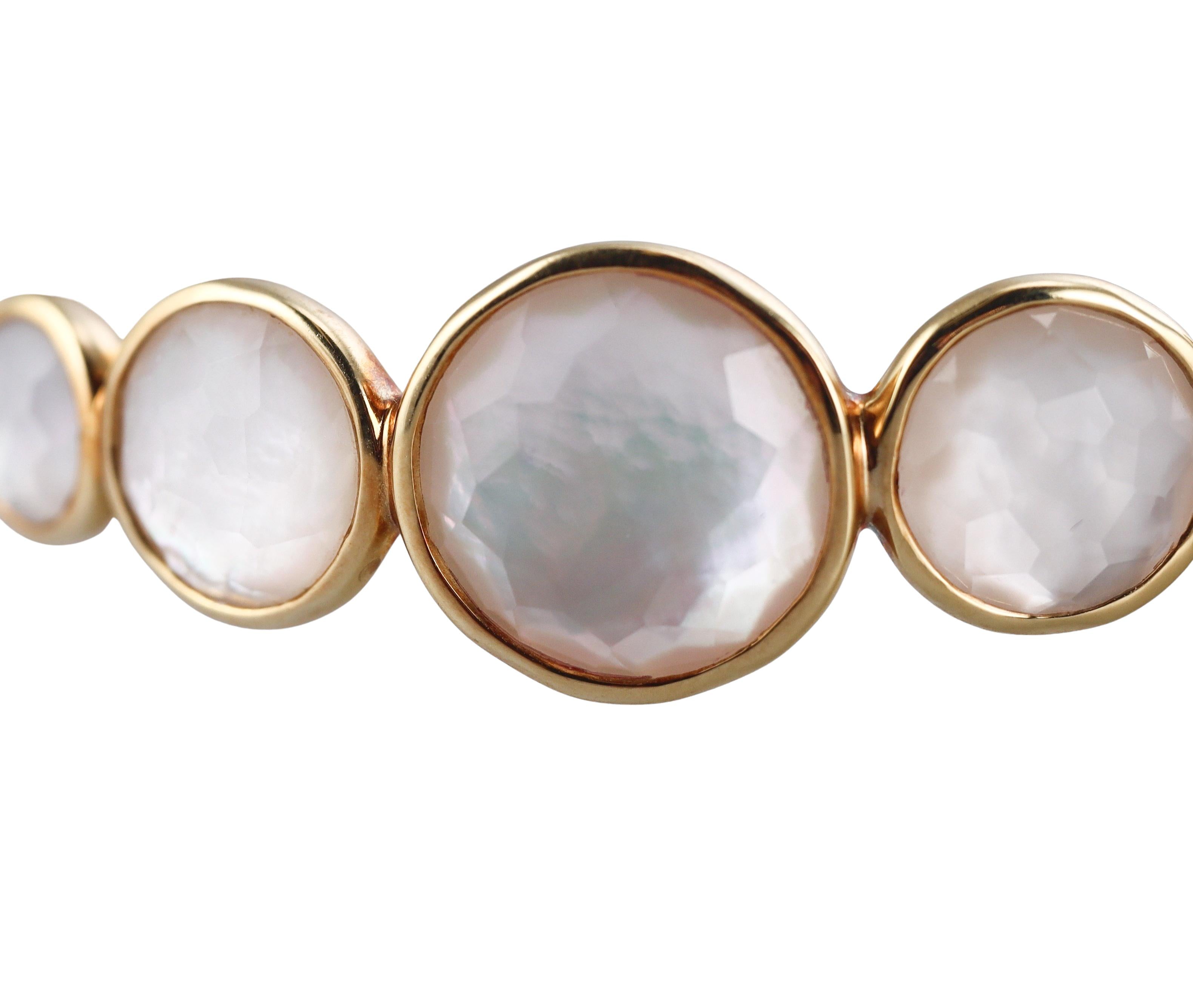 Ippolita Rock Candy Mother of Pearl Quartz Gold Bracelet