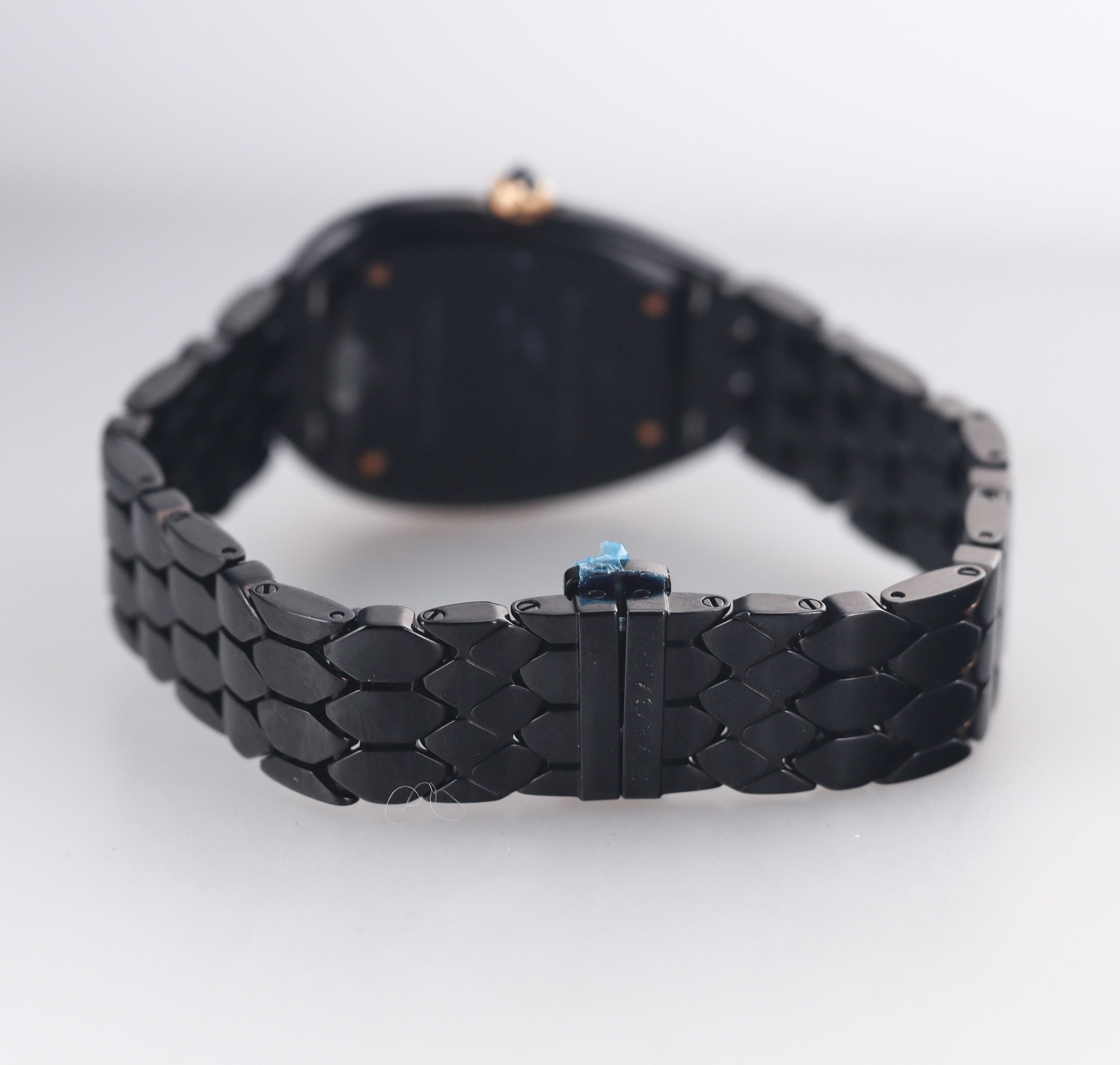 Bulgari Serpenti Seduttori Gold Black Steel Ladies Watch BU39R23