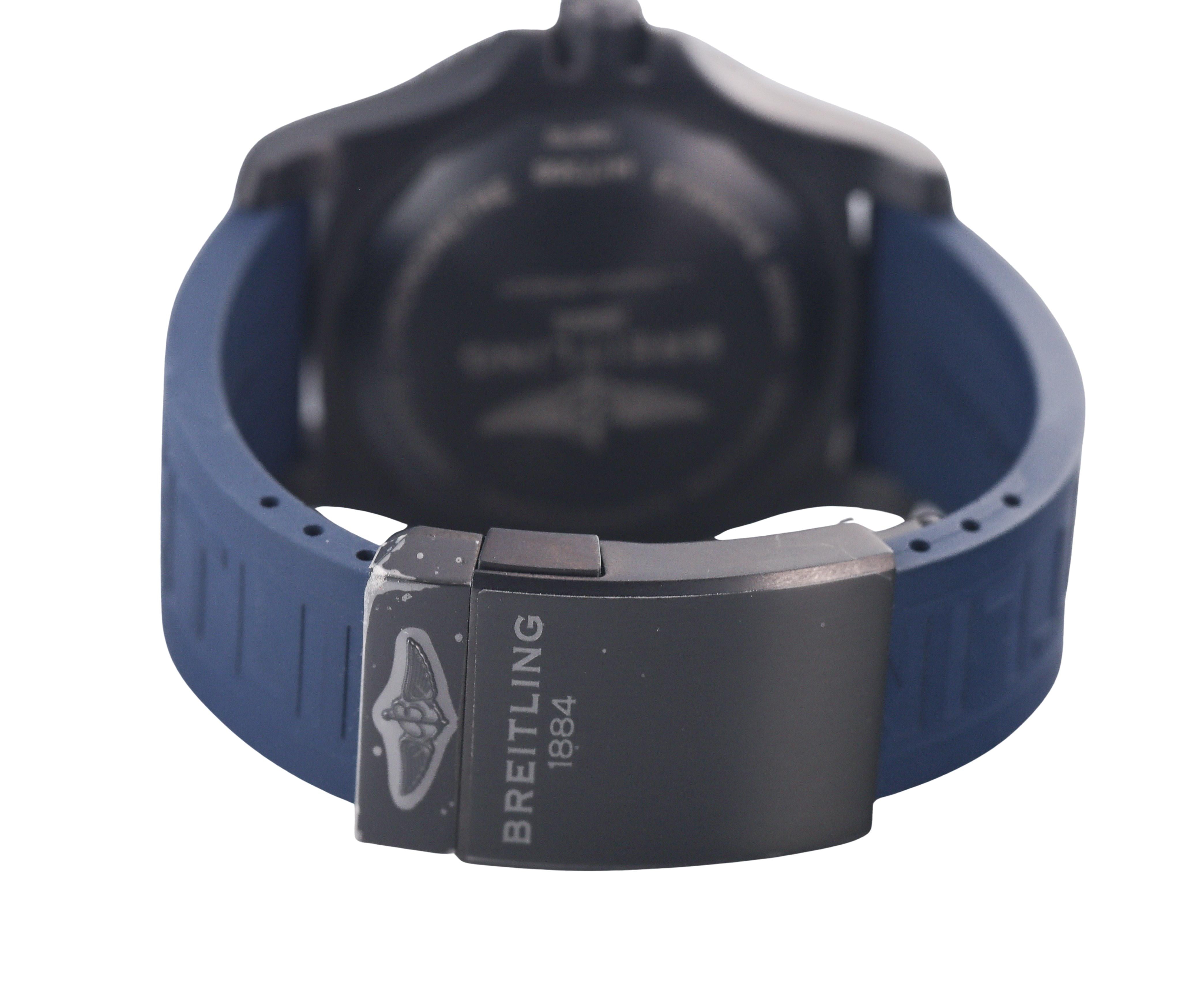 Breitling Superocean Automatic 46 Black Steel Blue Watch M17368