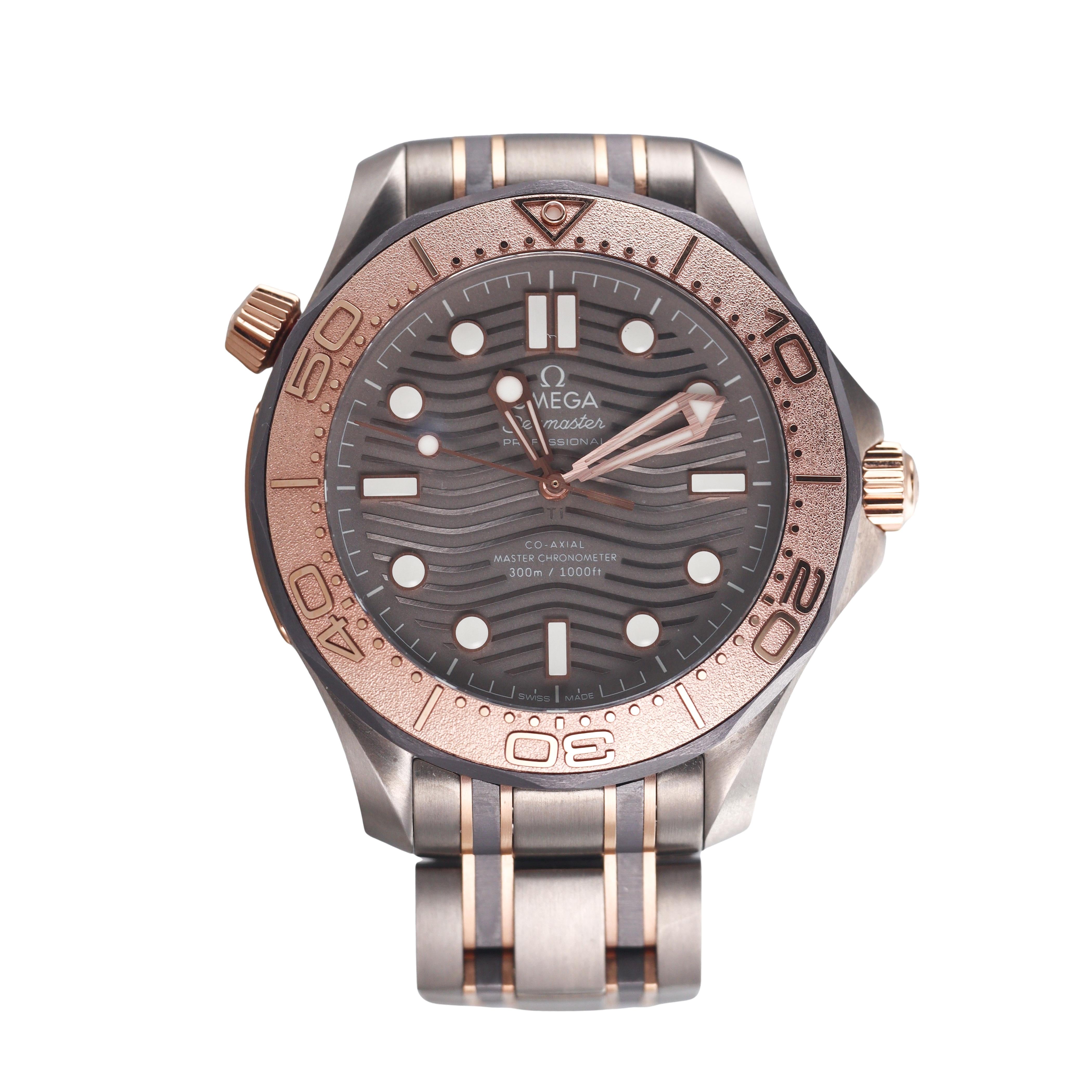 Omega Seamaster Diver 300 Titanium Sedna Gold Automatic Watch 21060422099001