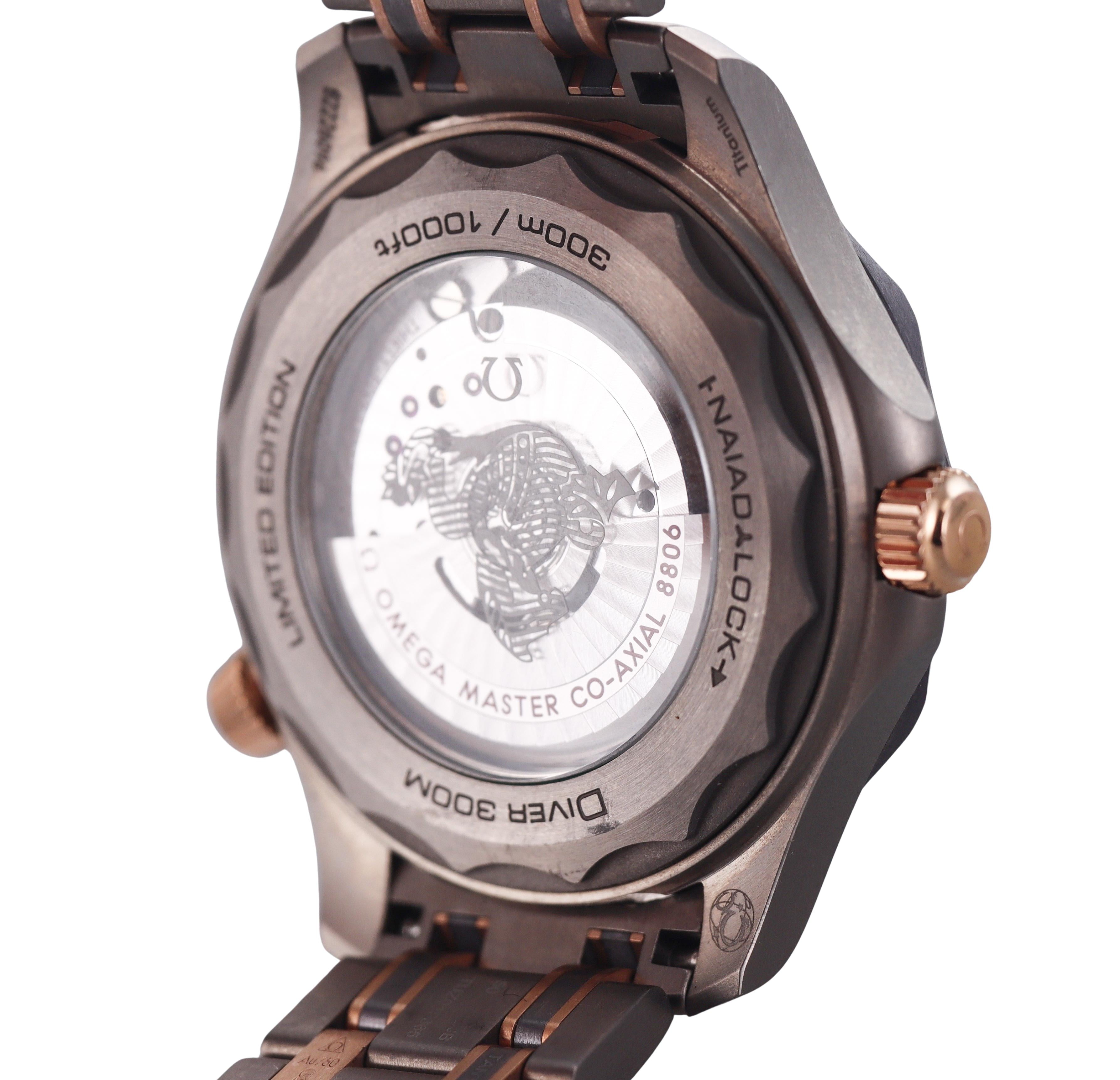 Omega Seamaster Diver 300 Titanium Sedna Gold Automatic Watch 21060422099001