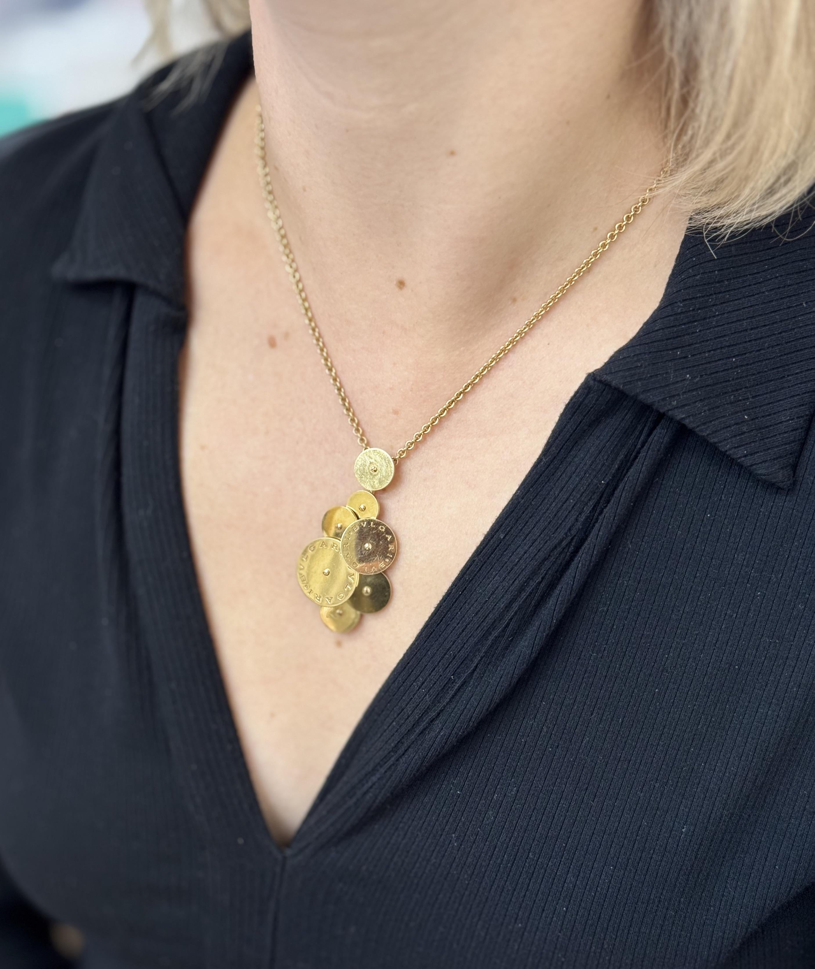 Bulgari Cicladi Yellow Gold Large Pendant Necklace
