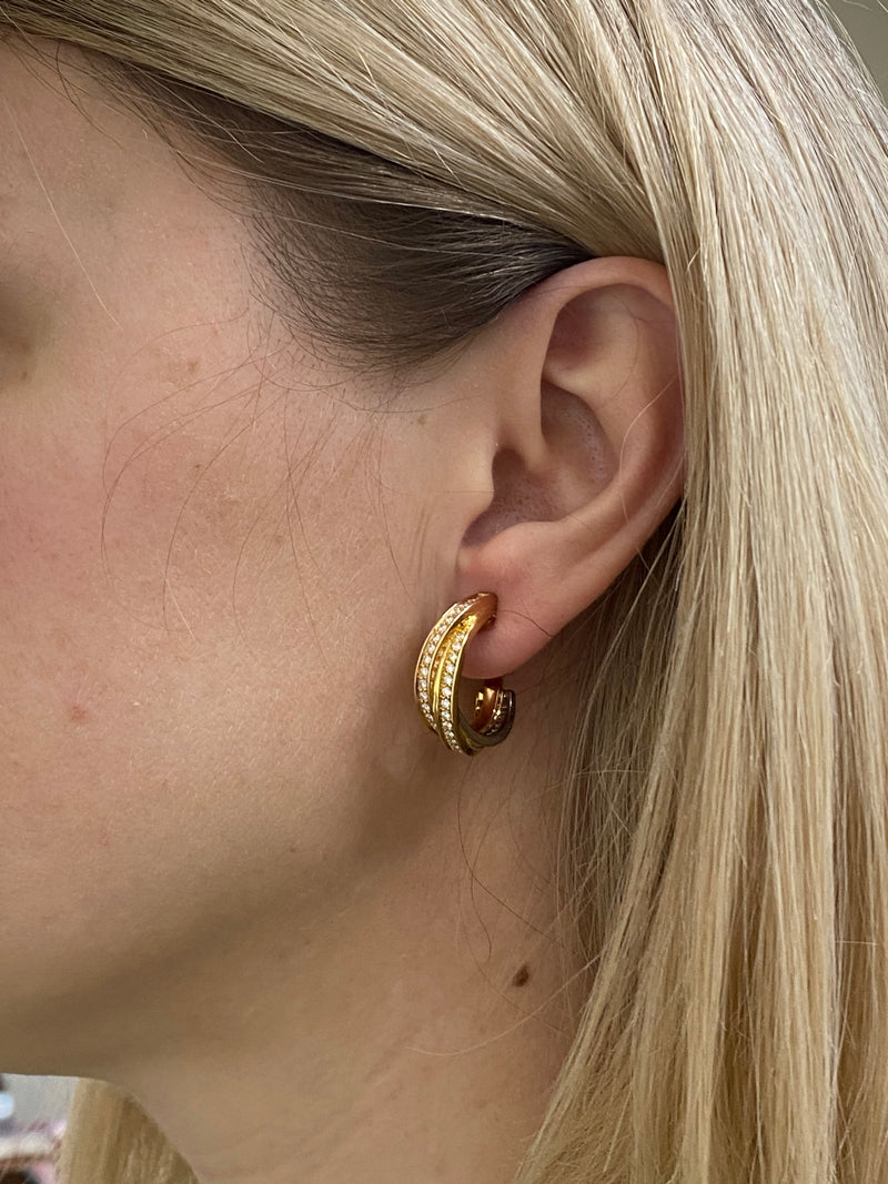 Cartier trinity diamond earrings Clearance