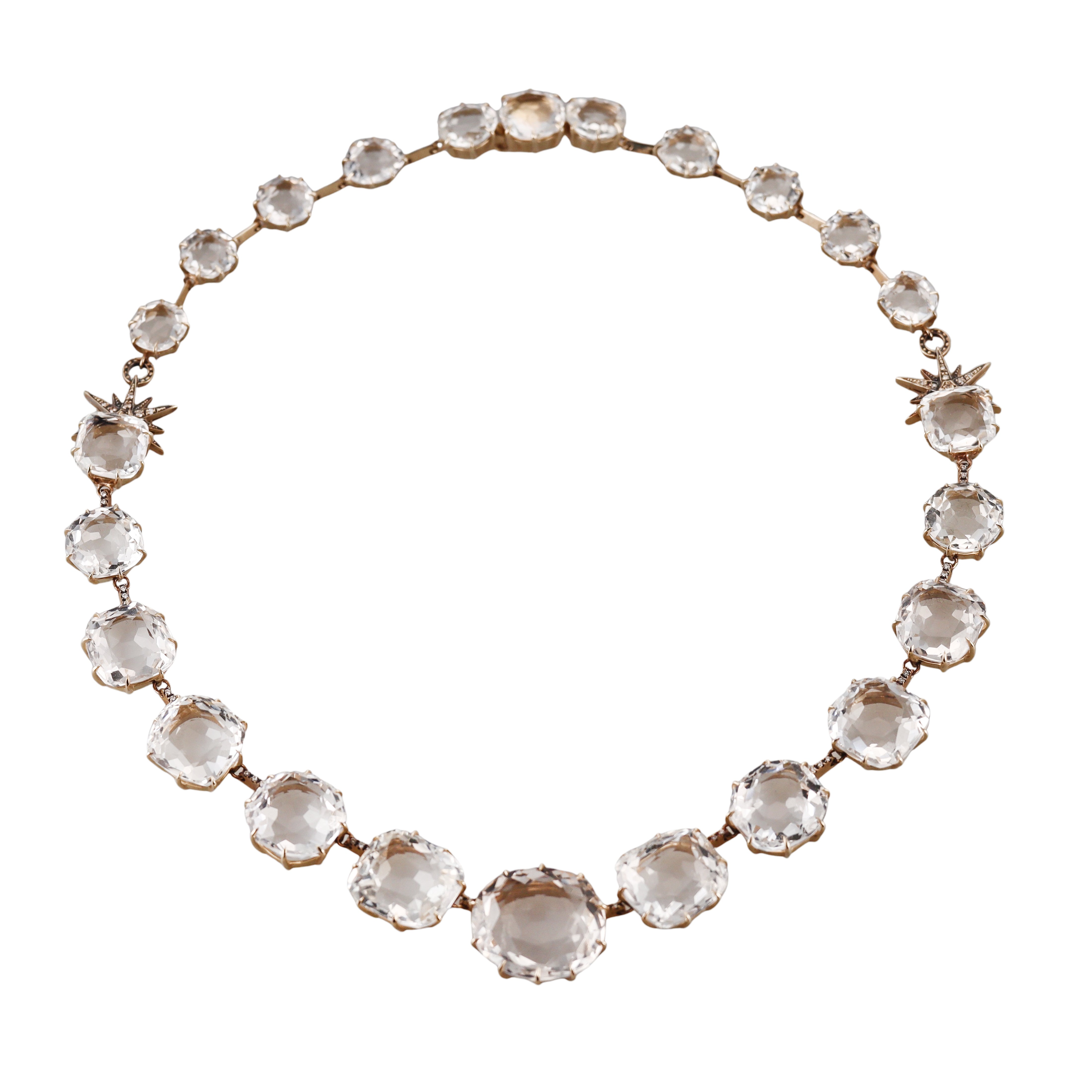 H. Stern Moonlight Noble Gold Crystal Diamond Necklace