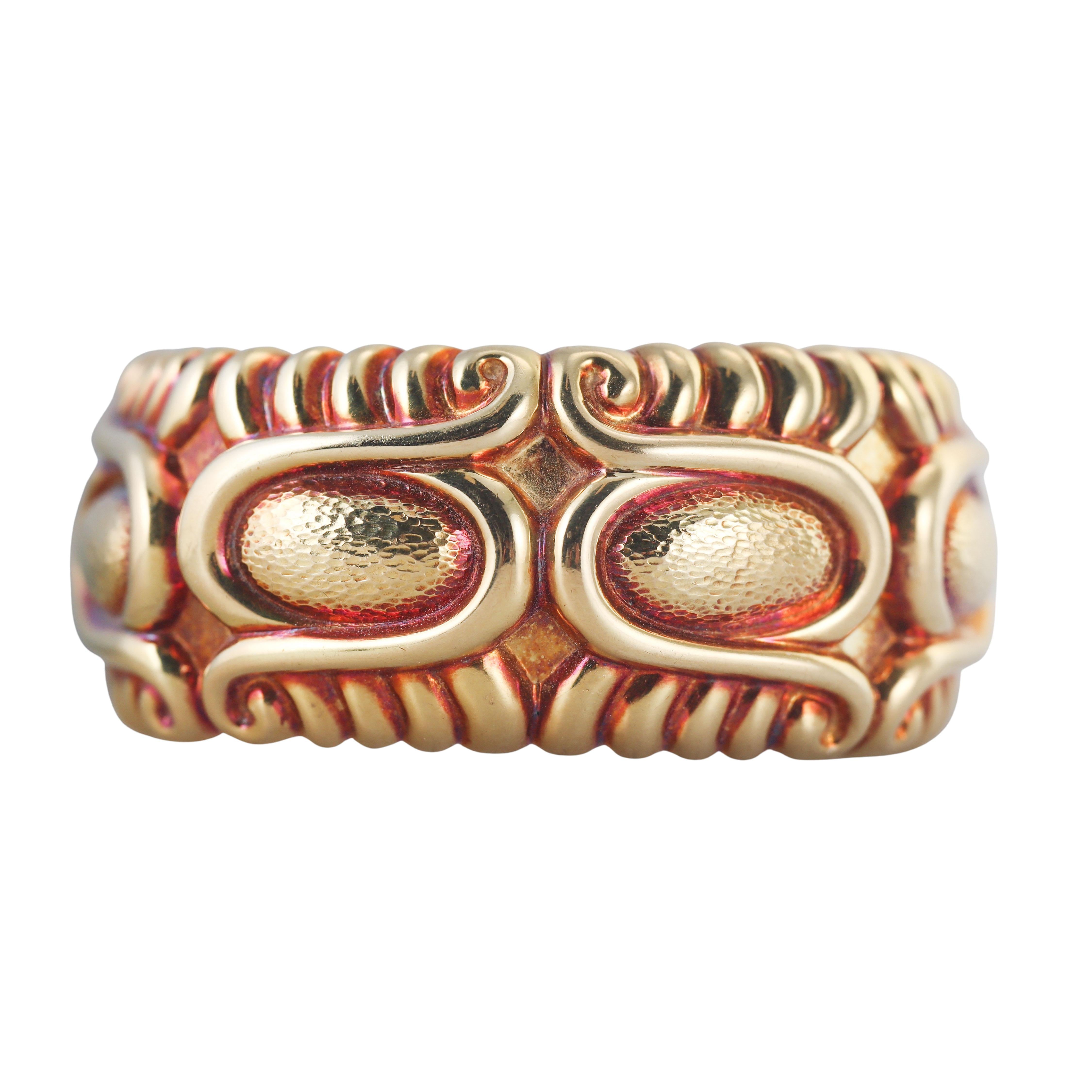 David Webb Vintage Gold Cuff Bracelet