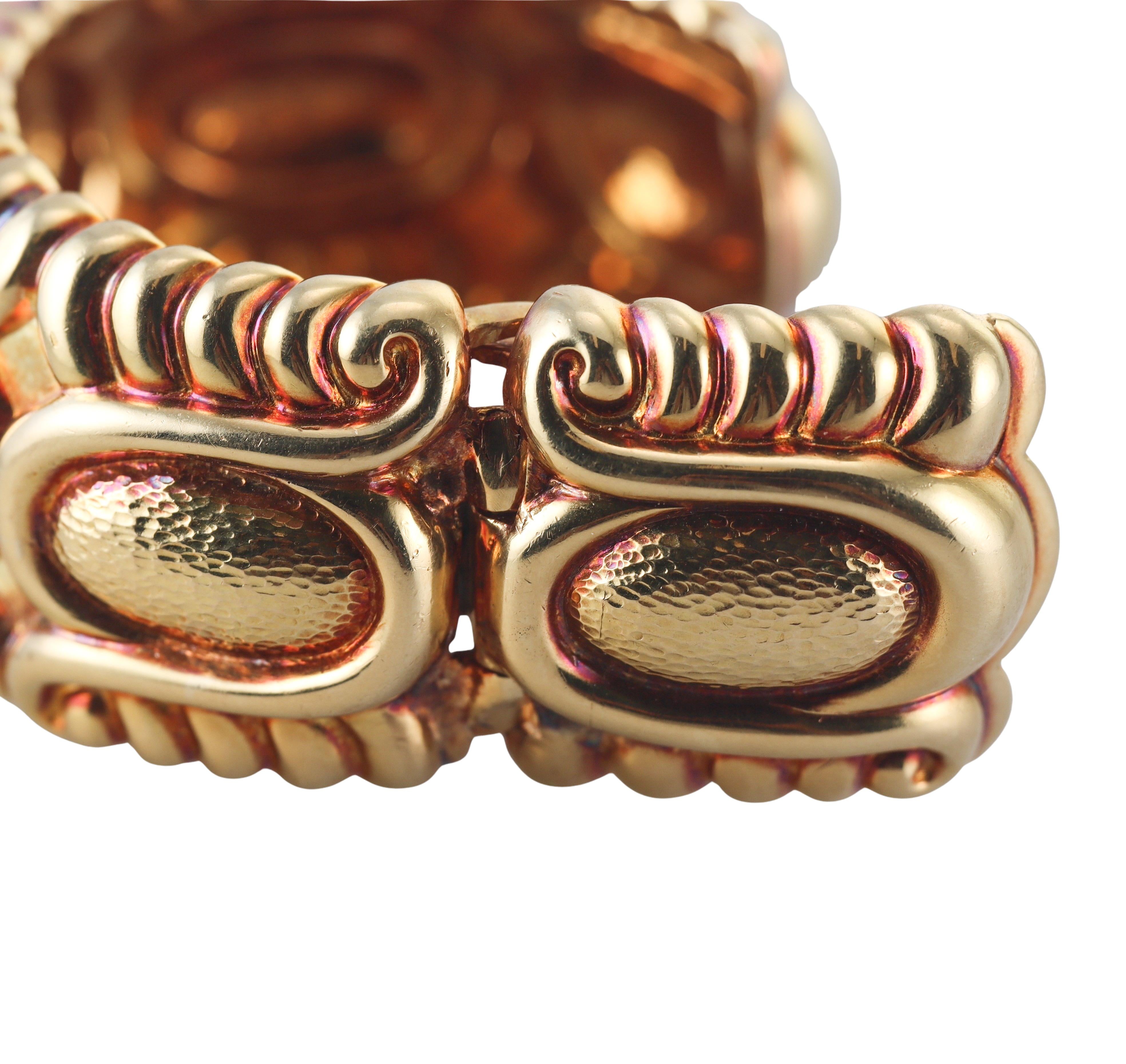 David Webb Vintage Gold Cuff Bracelet