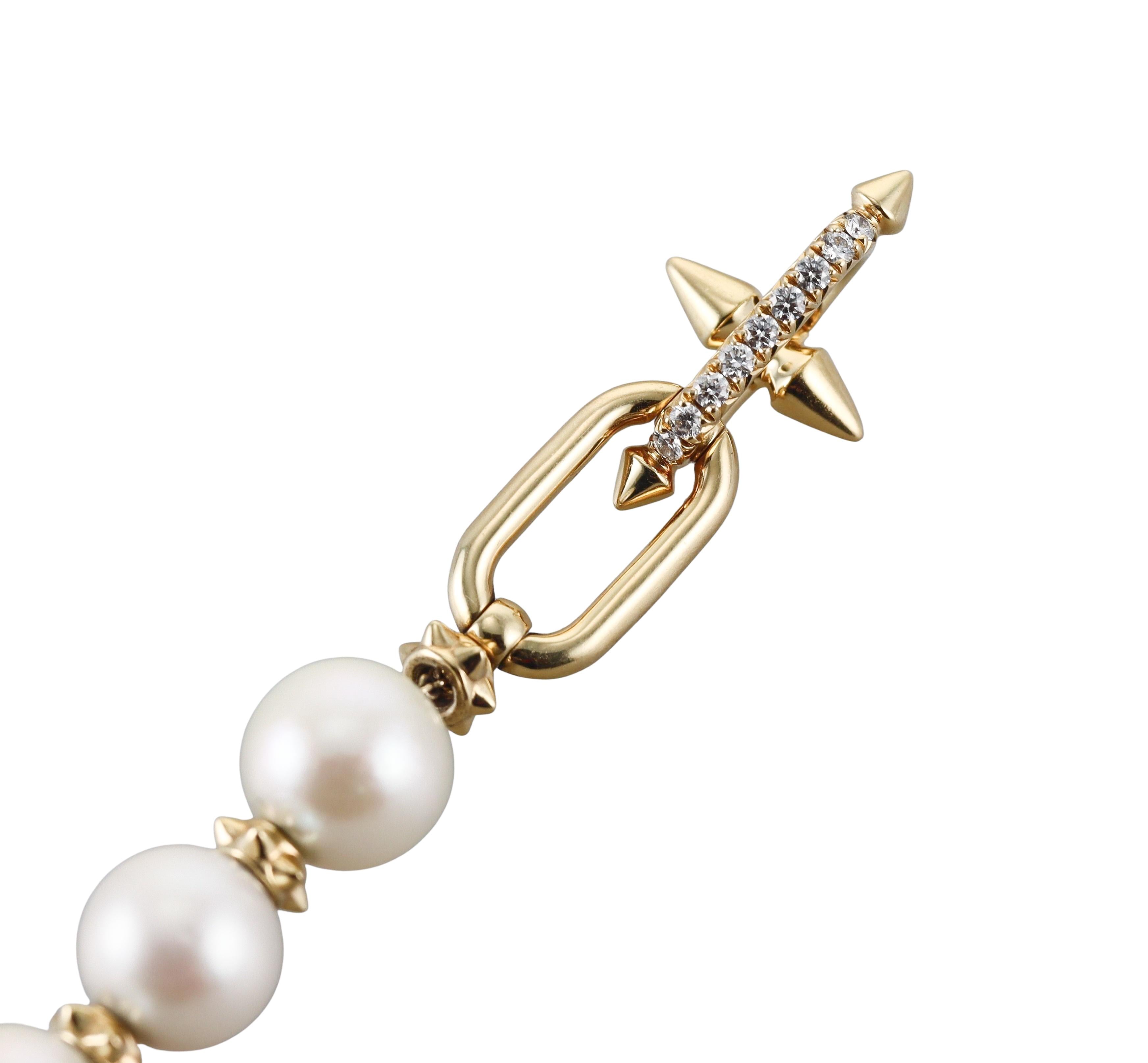 Tiffany & Co Titan by Pharrell Williams Pearl Diamond Gold Bracelet