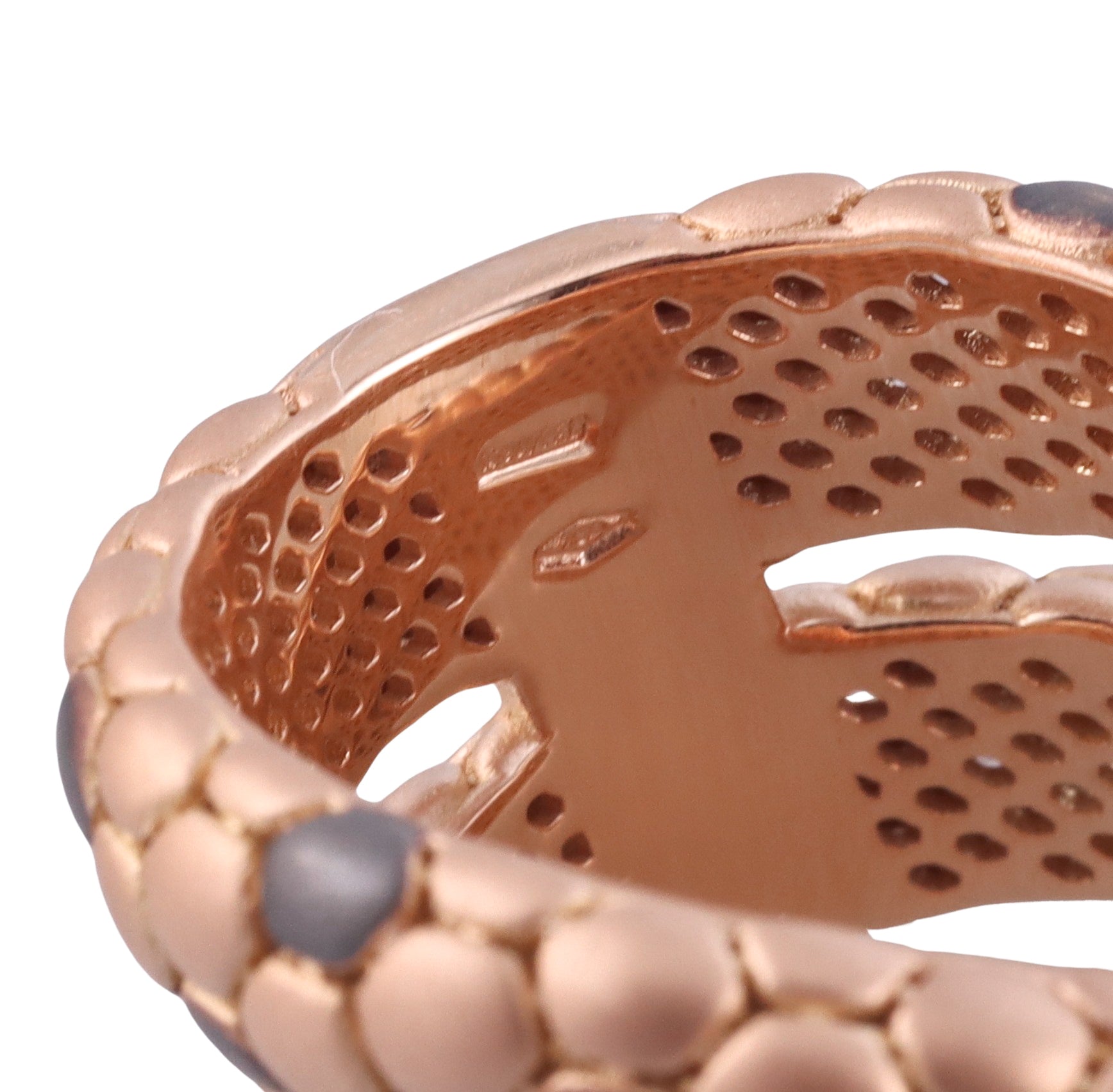 Giloro Rose Gold Diamond Snake Wrap Ring