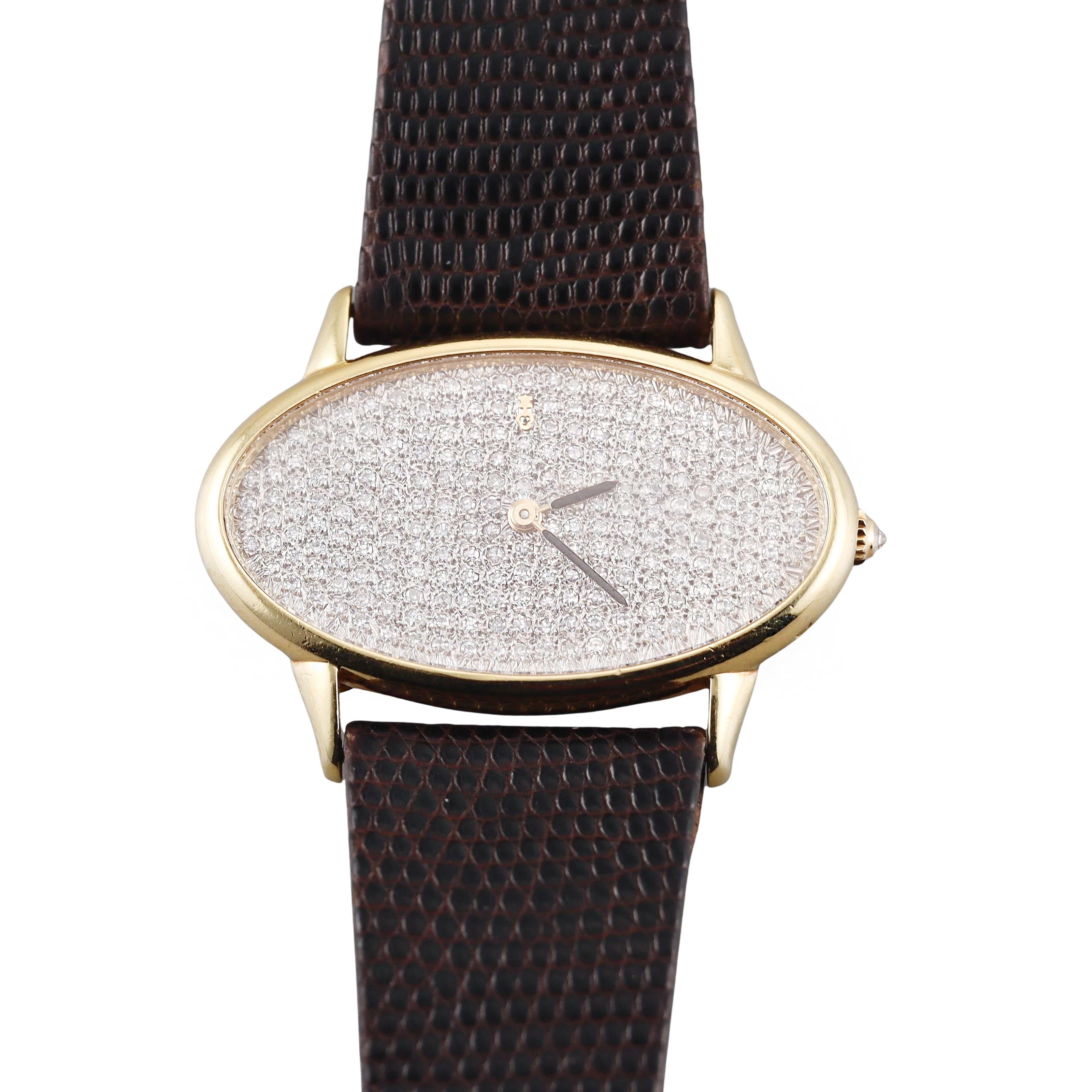 Vintage Corum Yellow Gold Diamond Watch 27102