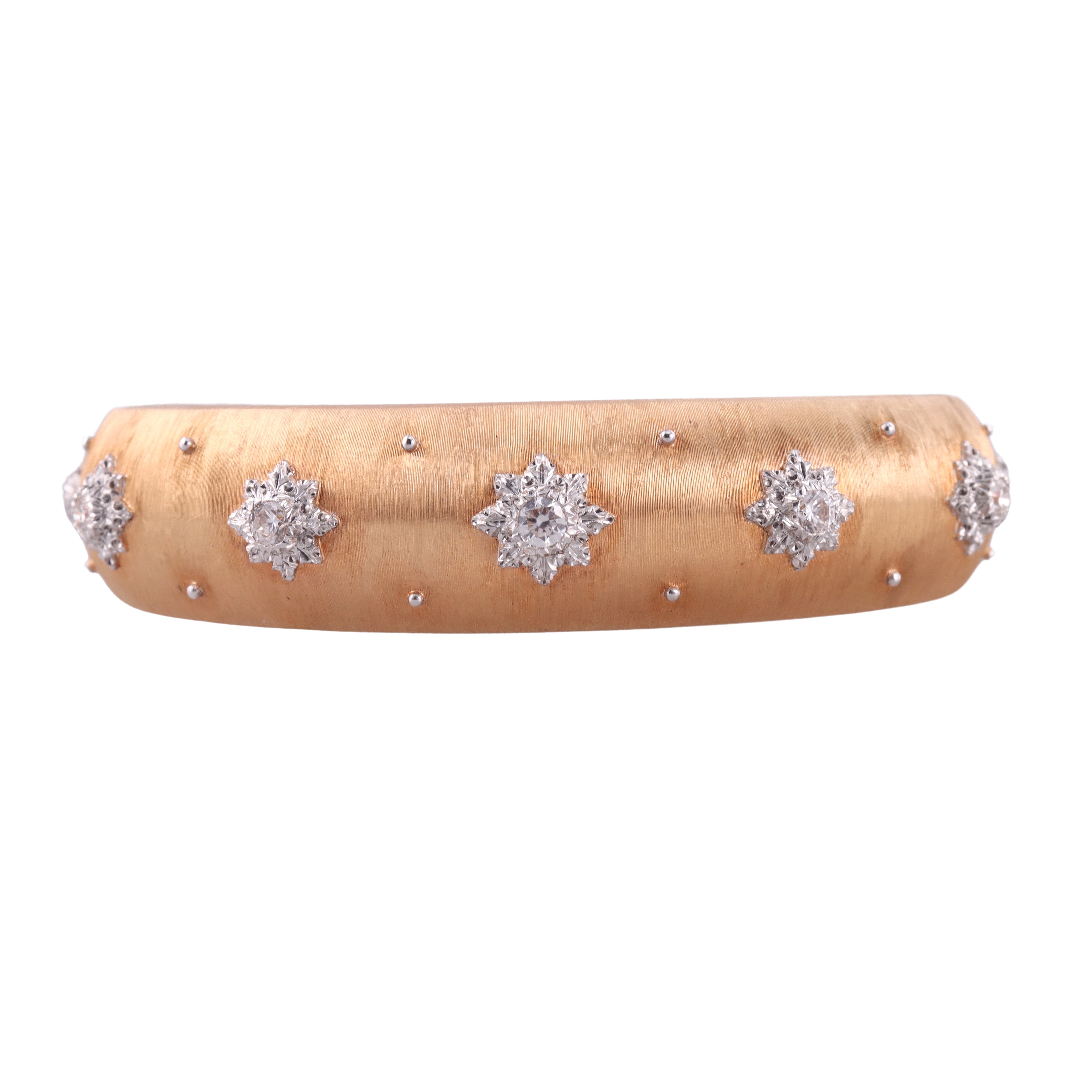 Buccellati Macri Rose Gold Diamond Cuff Bracelet