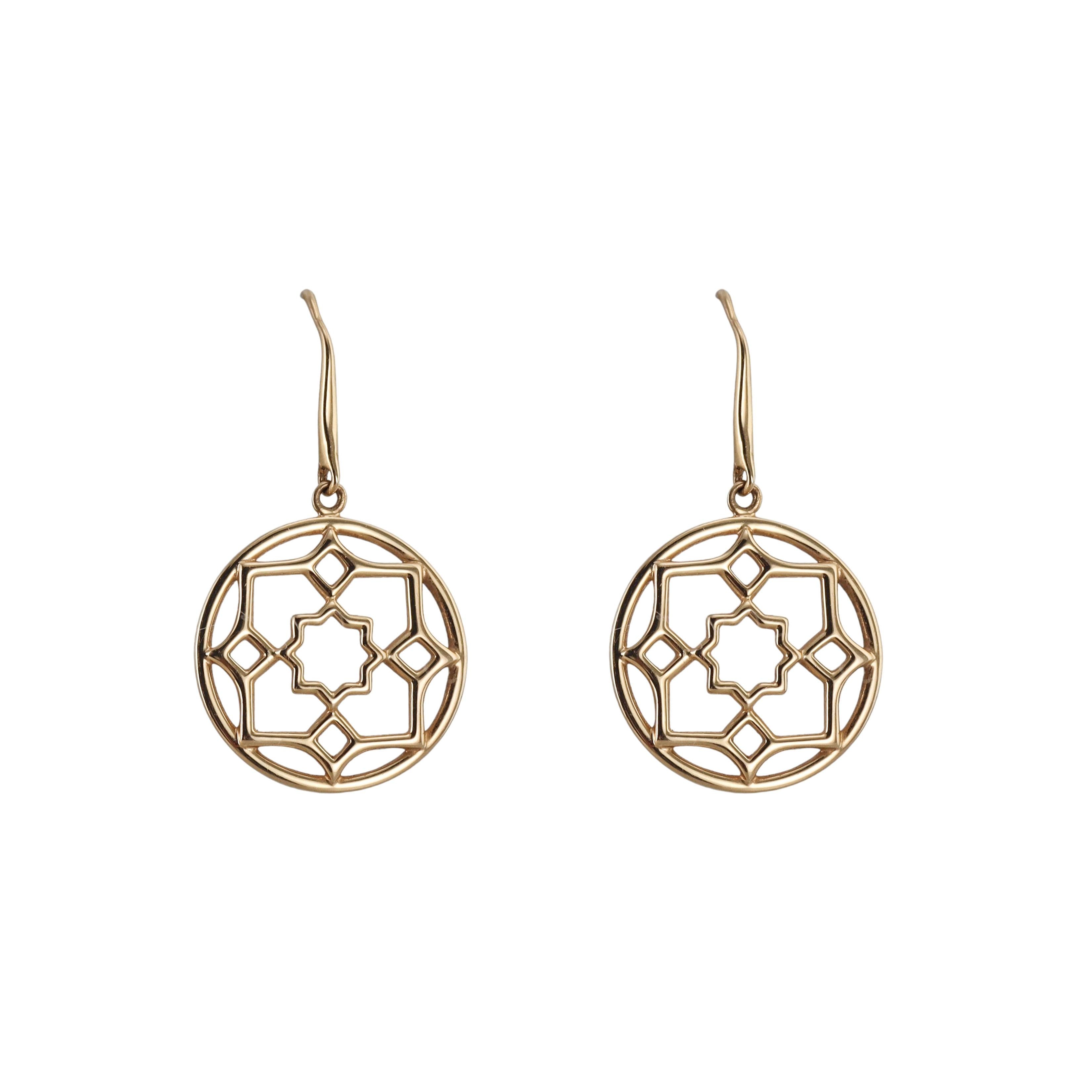 Tiffany & Co Paloma Picasso Zellige Gold Drop Earrings