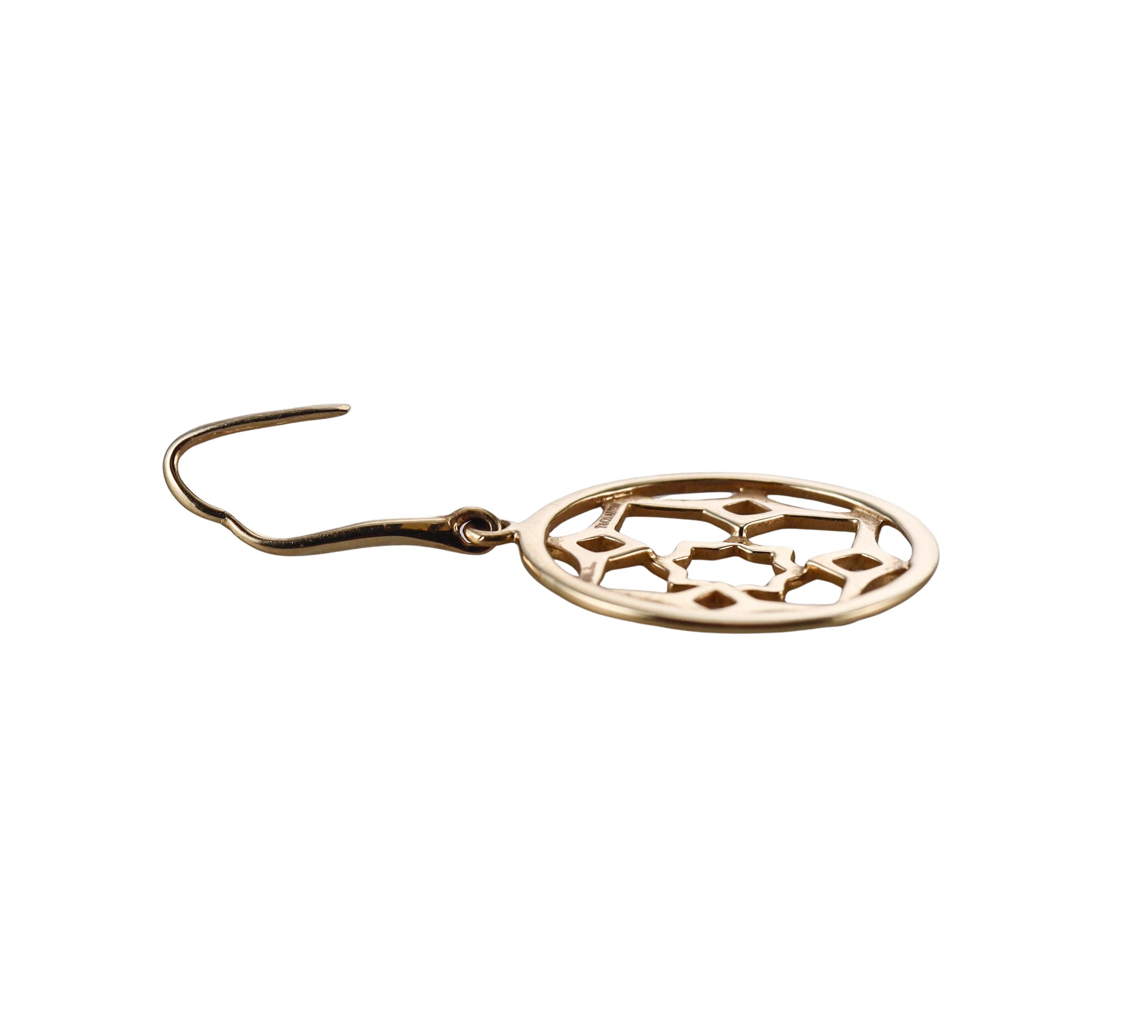 Tiffany & Co Paloma Picasso Zellige Gold Drop Earrings