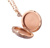 Monica Rich Kosann Gold Diamond Agate Pendant Locket Necklace