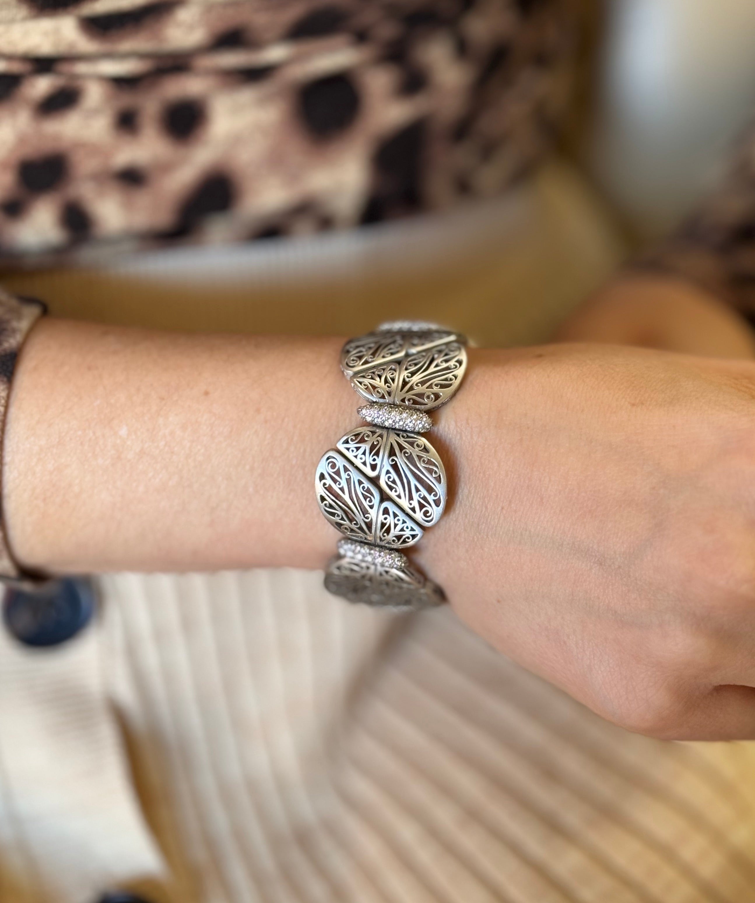 Kieselstein Cord Diamond Platinum Butterfly Bracelet